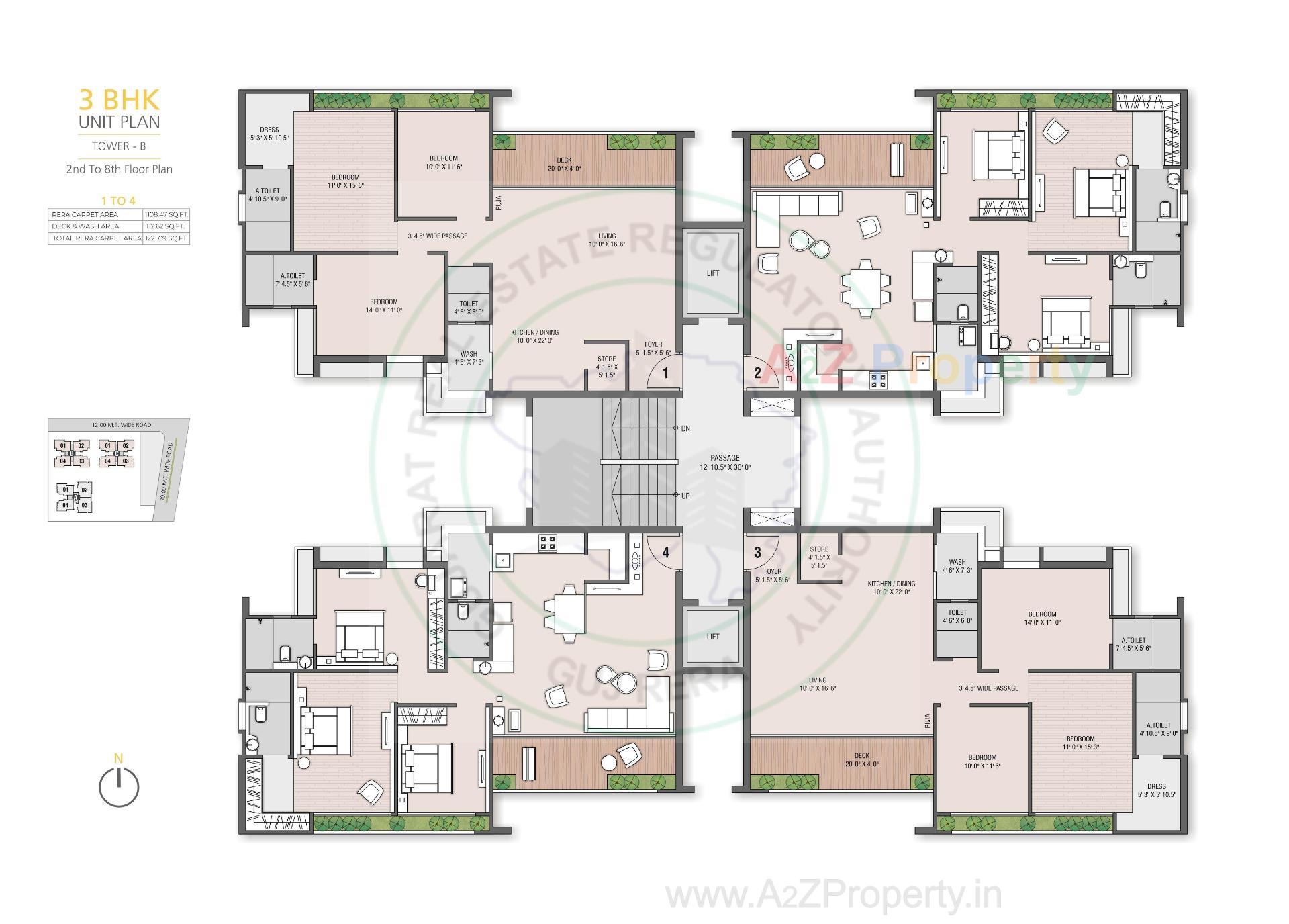 Layout of real estate project Shreepad Inspire located at Bhesan, Surat, Gujarat