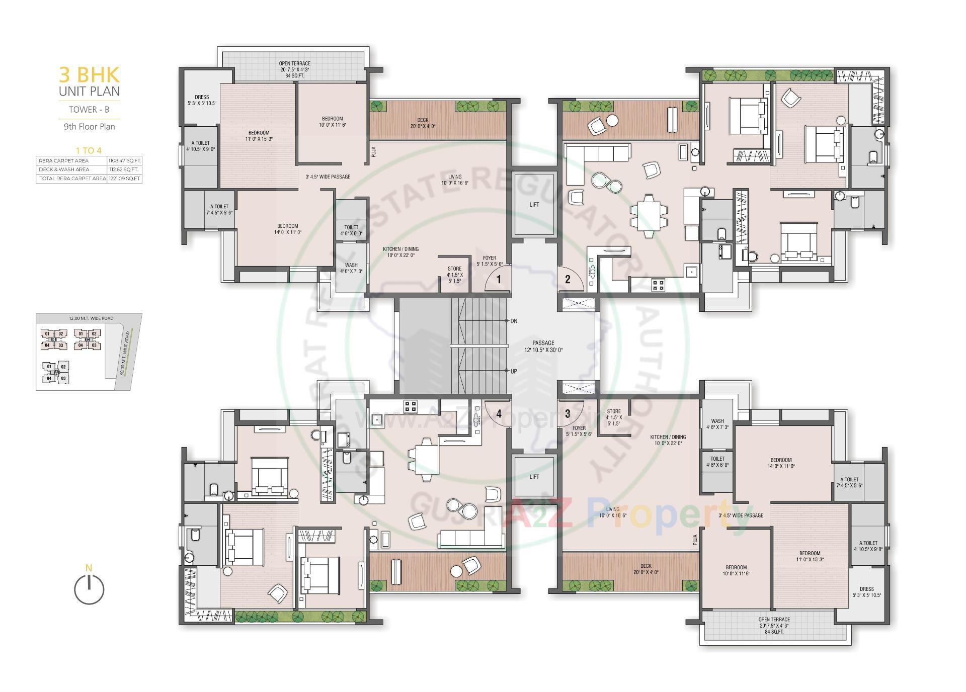 Layout of real estate project Shreepad Inspire located at Bhesan, Surat, Gujarat