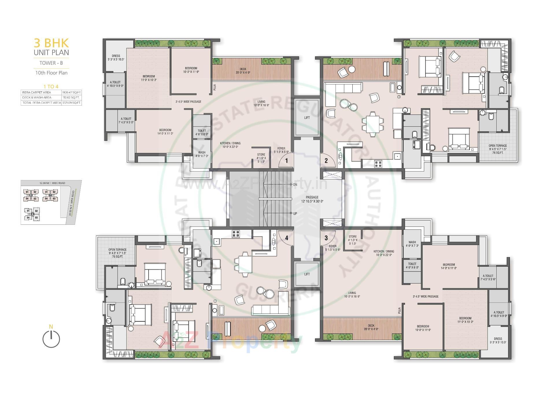 Layout of real estate project Shreepad Inspire located at Bhesan, Surat, Gujarat