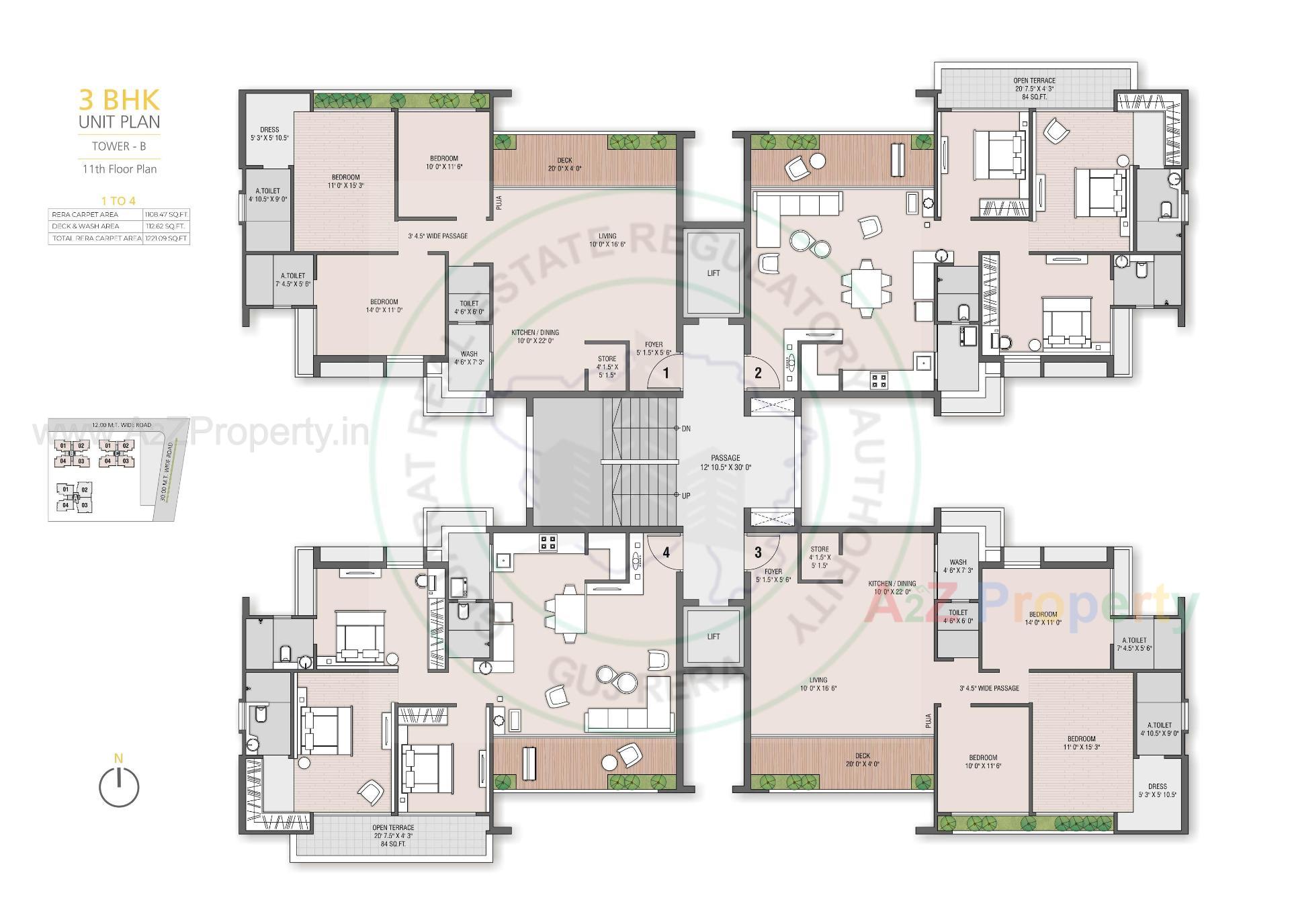 Layout of real estate project Shreepad Inspire located at Bhesan, Surat, Gujarat