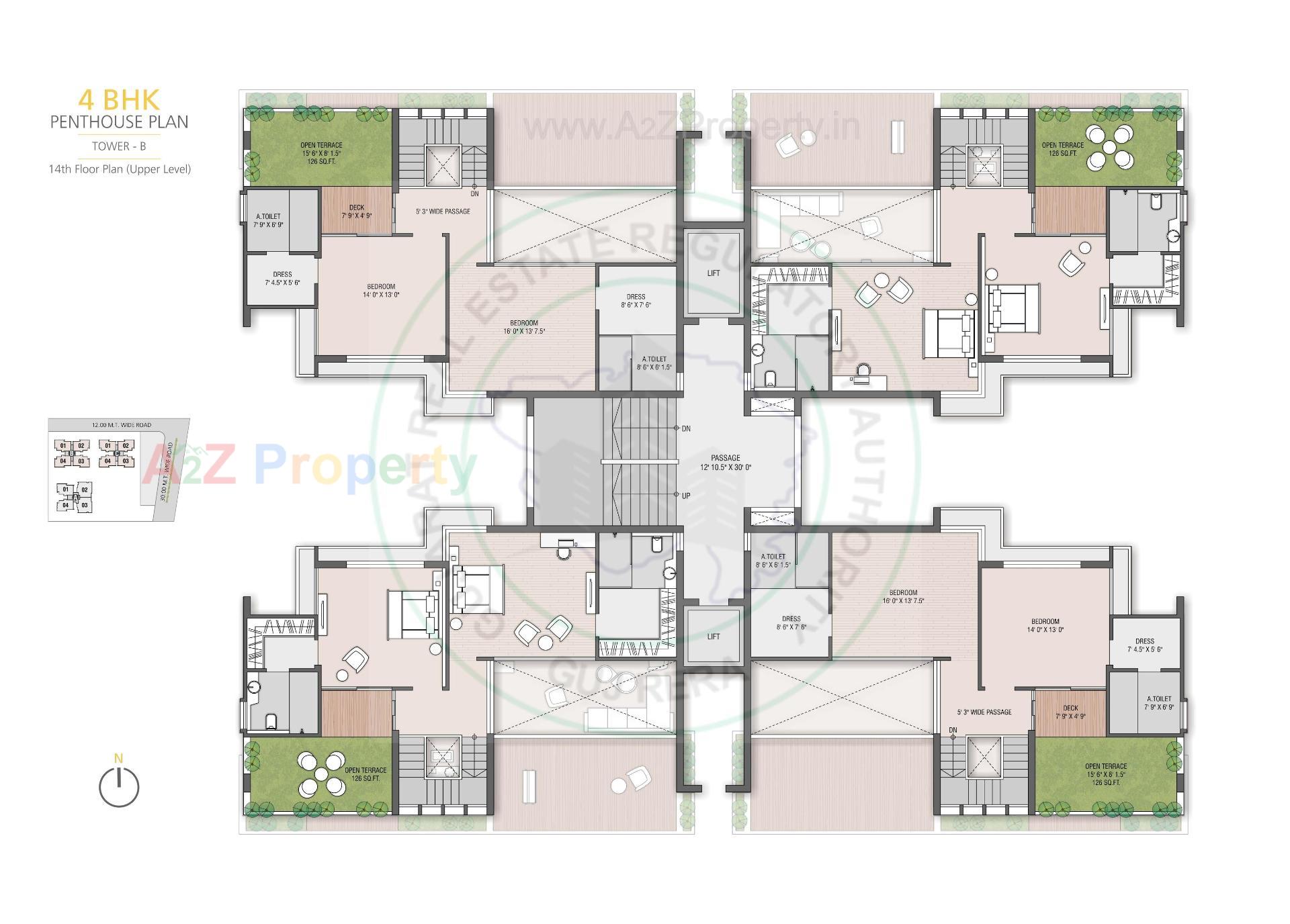 Layout of real estate project Shreepad Inspire located at Bhesan, Surat, Gujarat