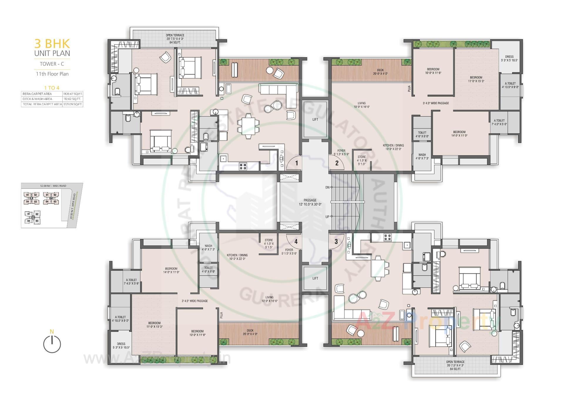 Layout of real estate project Shreepad Inspire located at Bhesan, Surat, Gujarat