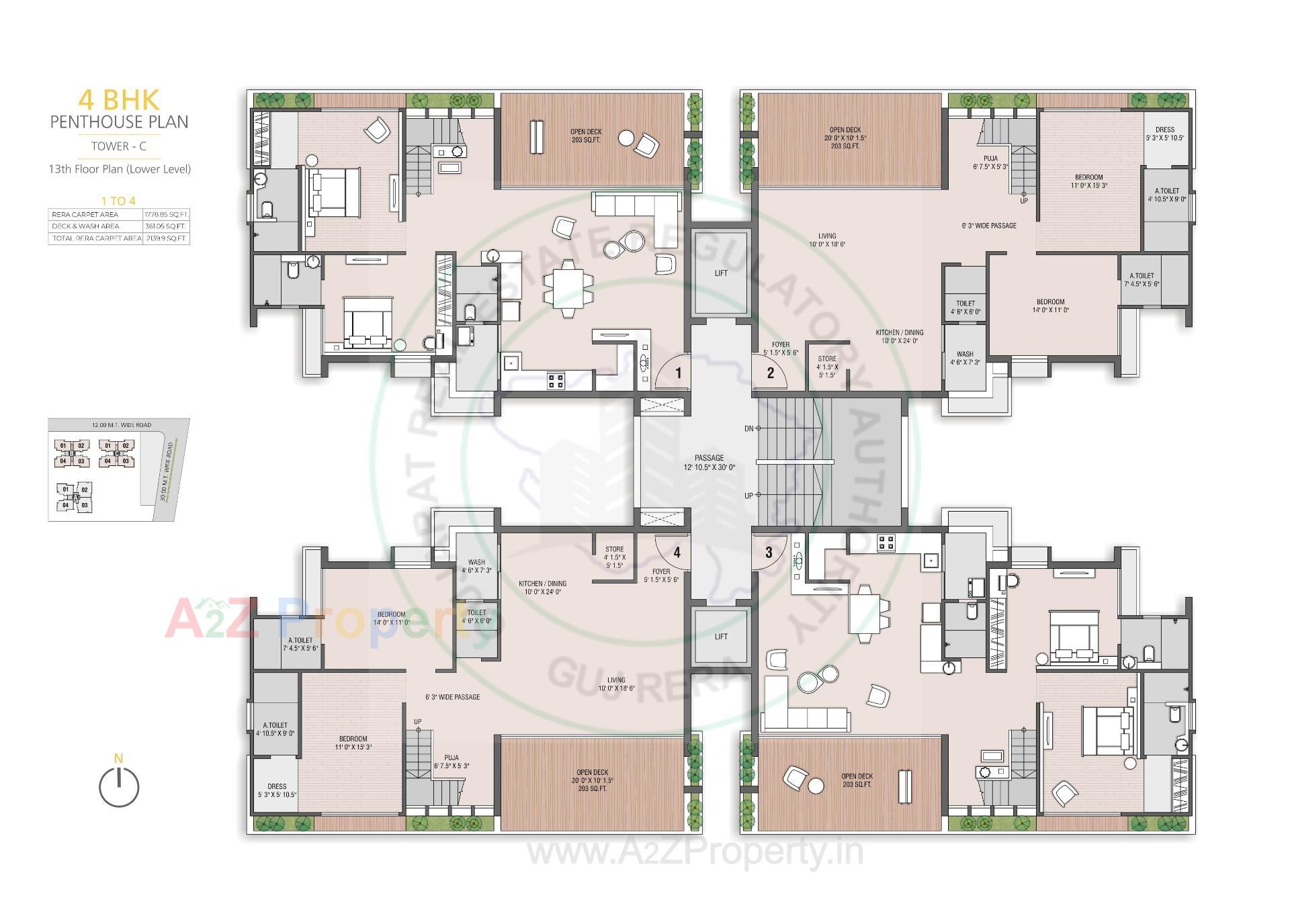 Layout of real estate project Shreepad Inspire located at Bhesan, Surat, Gujarat