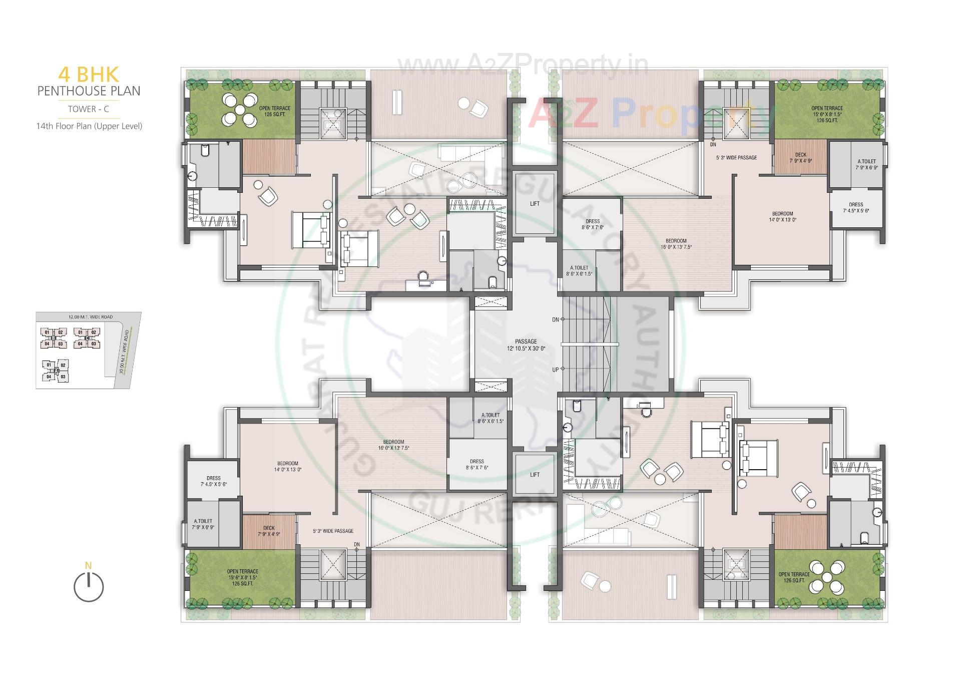Layout of real estate project Shreepad Inspire located at Bhesan, Surat, Gujarat