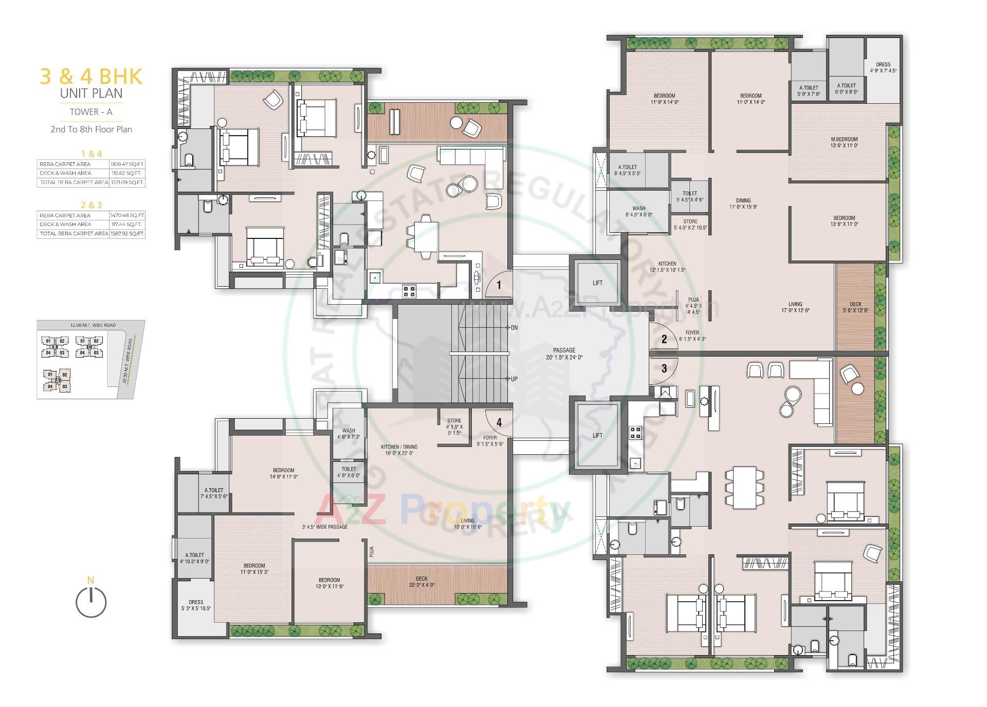 Layout of real estate project Shreepad Inspire located at Bhesan, Surat, Gujarat