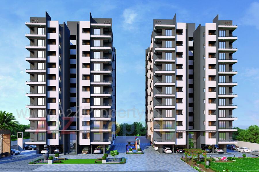 3D Elevation of real estate project Shreepad Panorama located at Palanpur, Surat, Gujarat