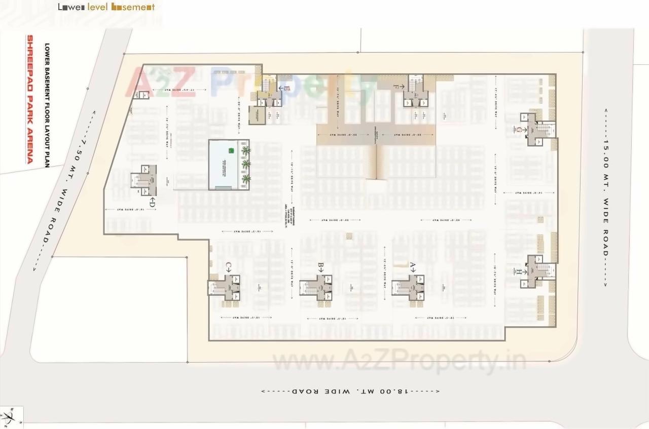 Layout of real estate project Shreepad Park Arena located at Pal, Surat, Gujarat