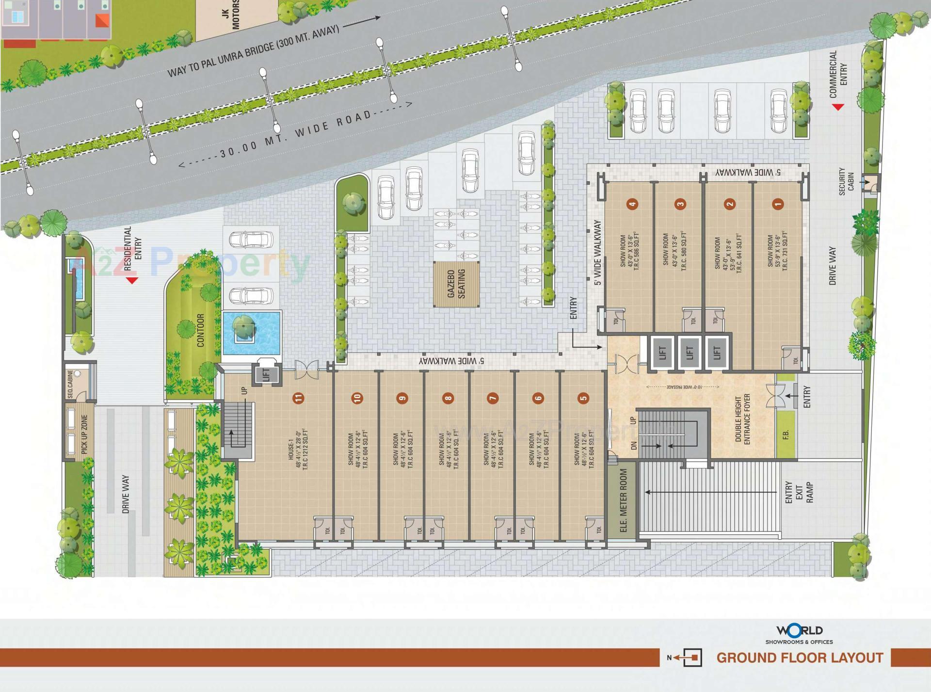 Layout of real estate project Shreepad located at Pal, Surat, Gujarat