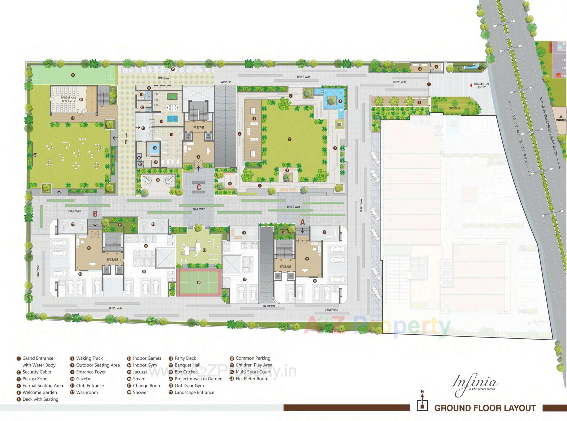 Layout of real estate project Shreepad located at Pal, Surat, Gujarat