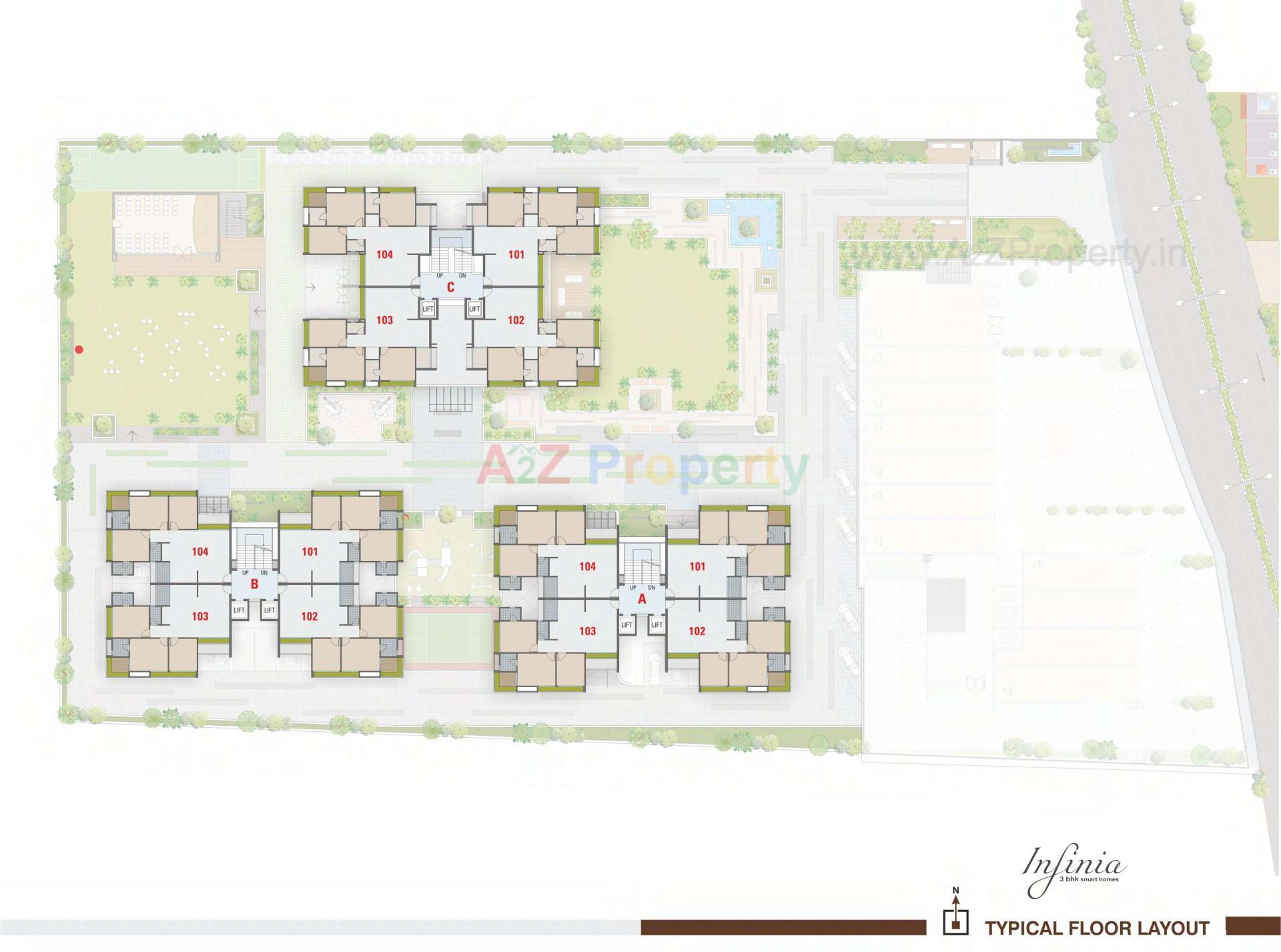 Layout of real estate project Shreepad located at Pal, Surat, Gujarat