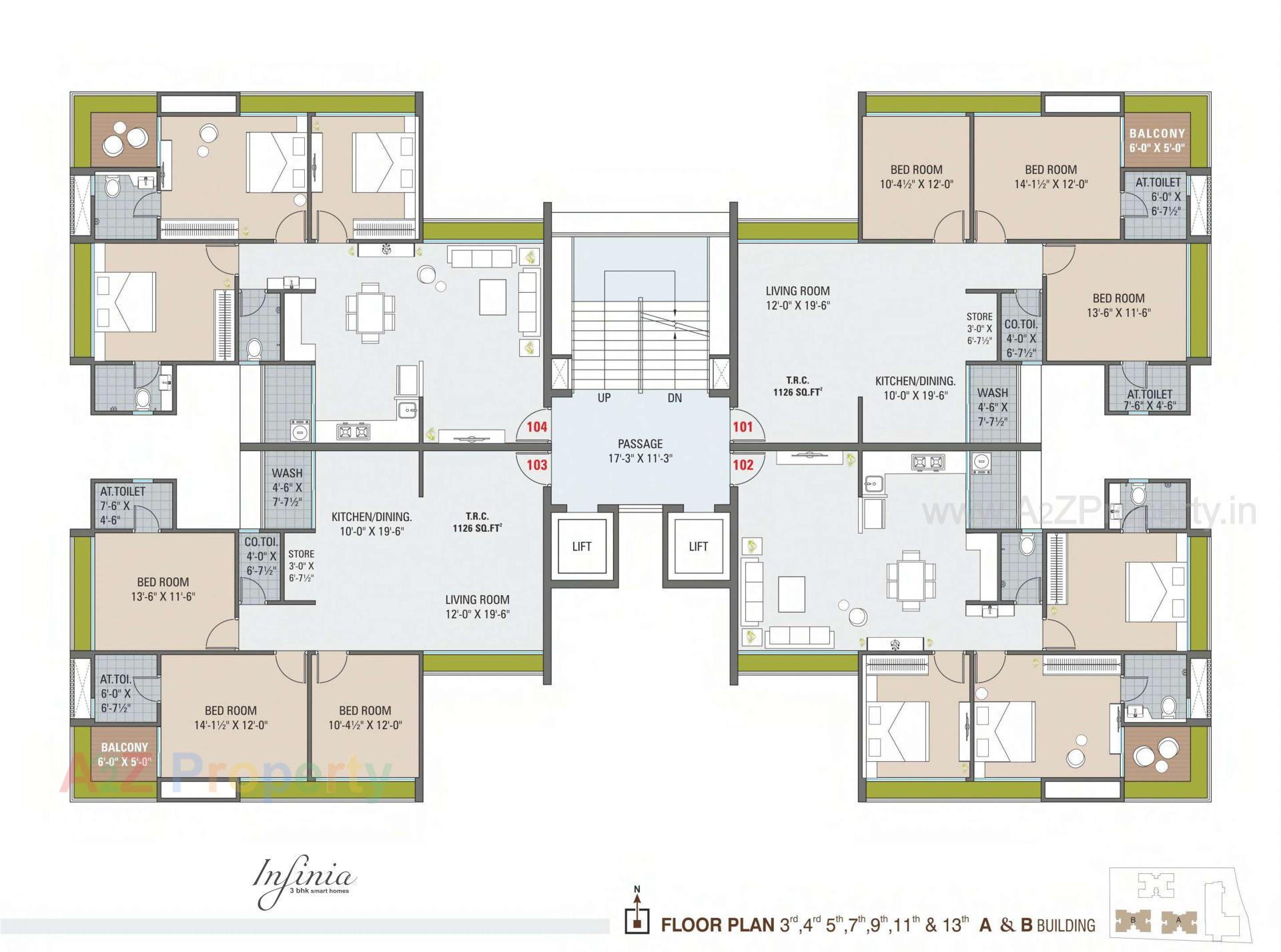 Layout of real estate project Shreepad located at Pal, Surat, Gujarat
