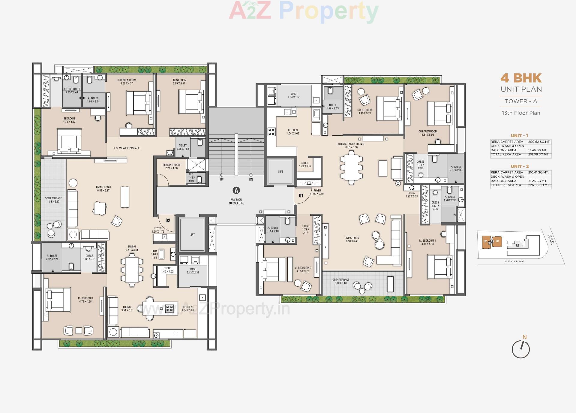 Layout of real estate project Shreepad located at Adajan, Surat, Gujarat
