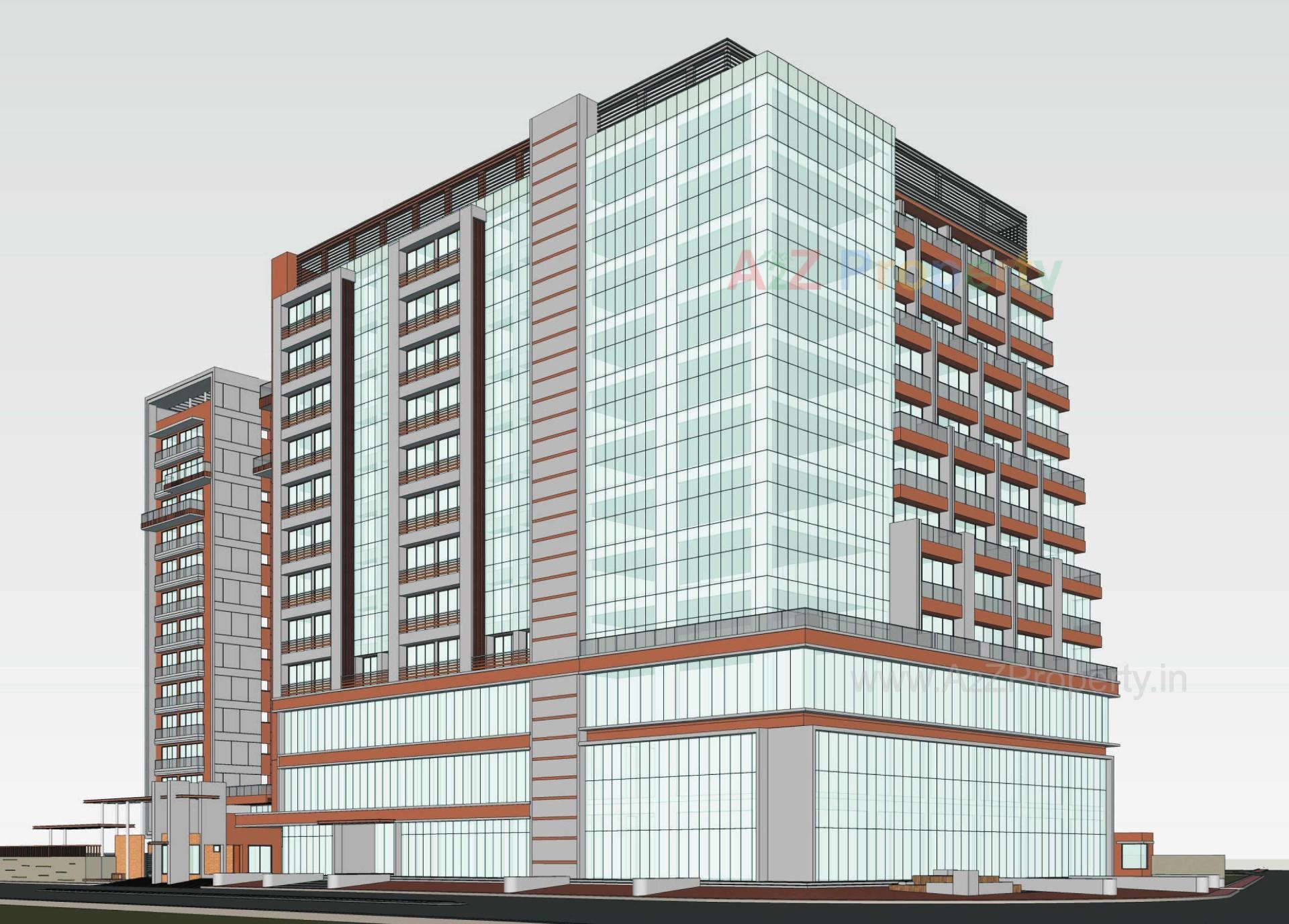 3D Elevation of real estate project Shreepad located at Adajan, Surat, Gujarat