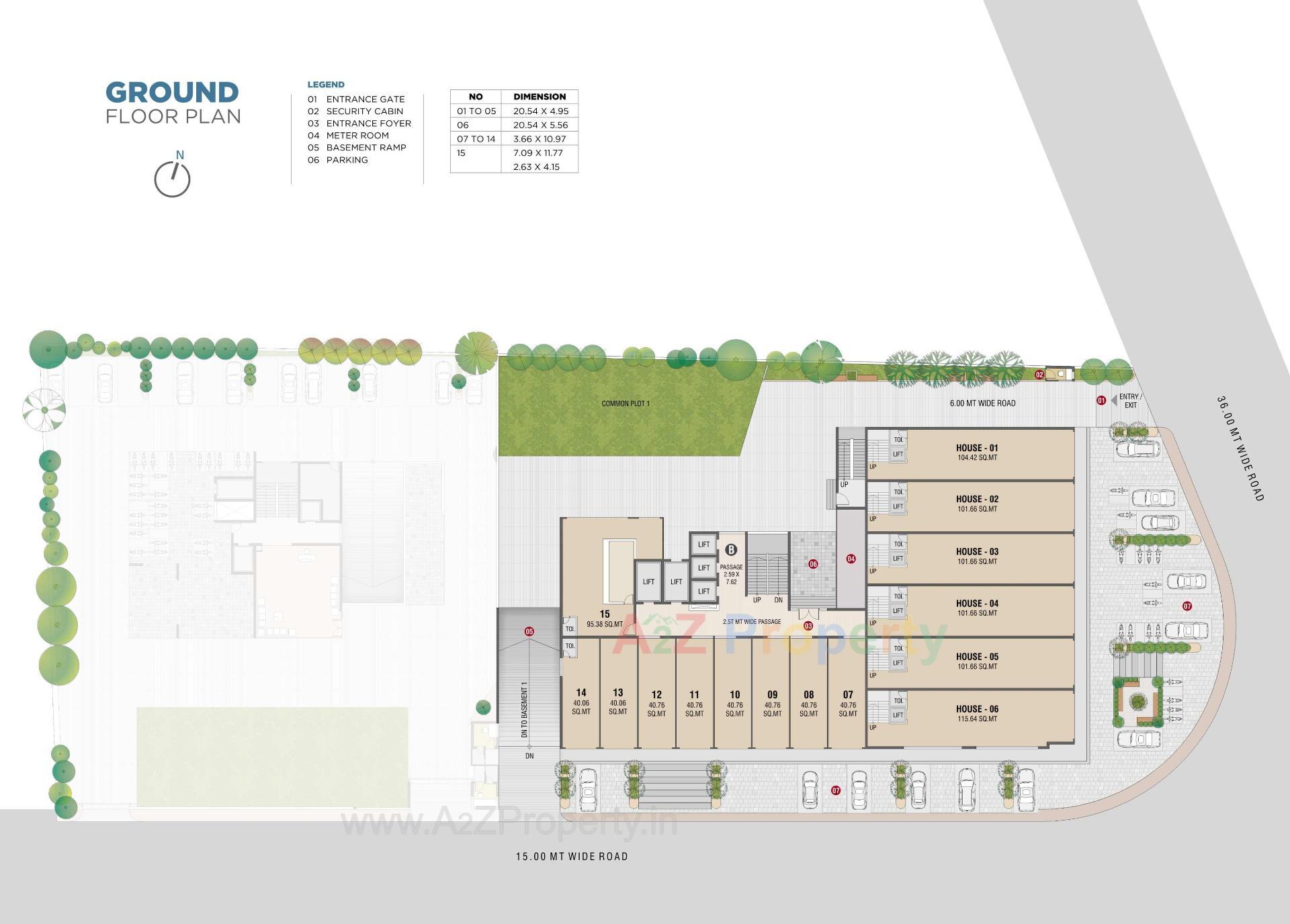 Layout of real estate project Shreepad located at Adajan, Surat, Gujarat