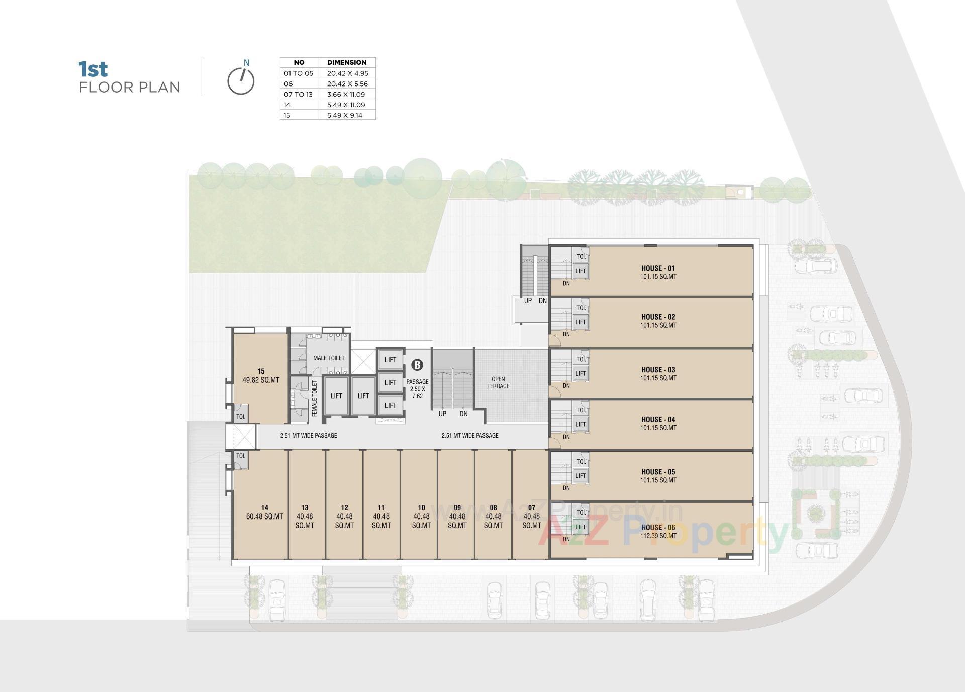 Layout of real estate project Shreepad located at Adajan, Surat, Gujarat