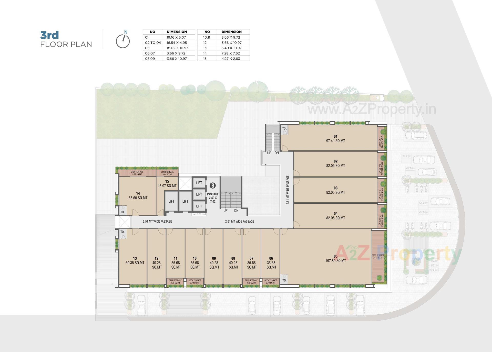 Layout of real estate project Shreepad located at Adajan, Surat, Gujarat