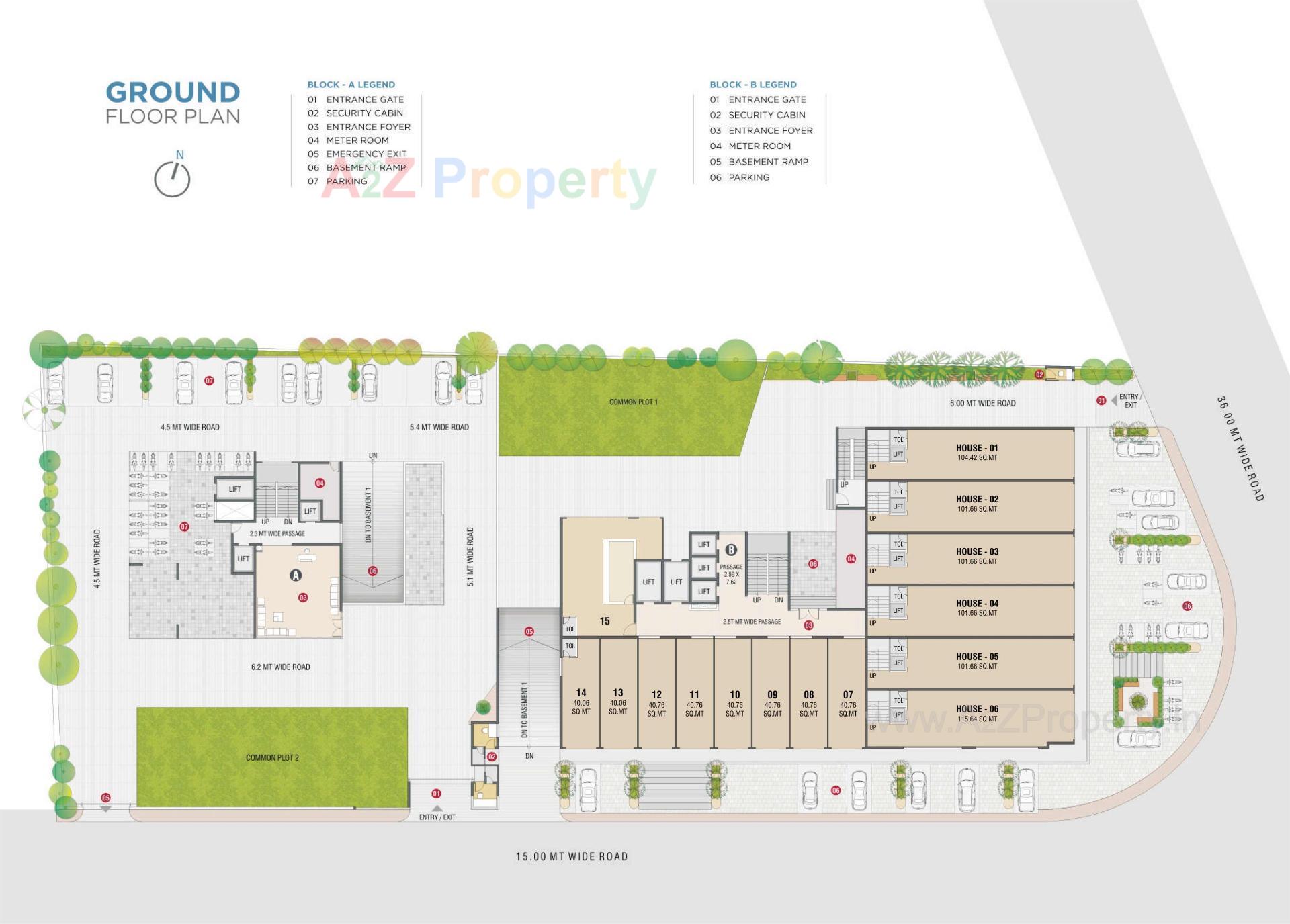 Layout of real estate project Shreepad located at Adajan, Surat, Gujarat