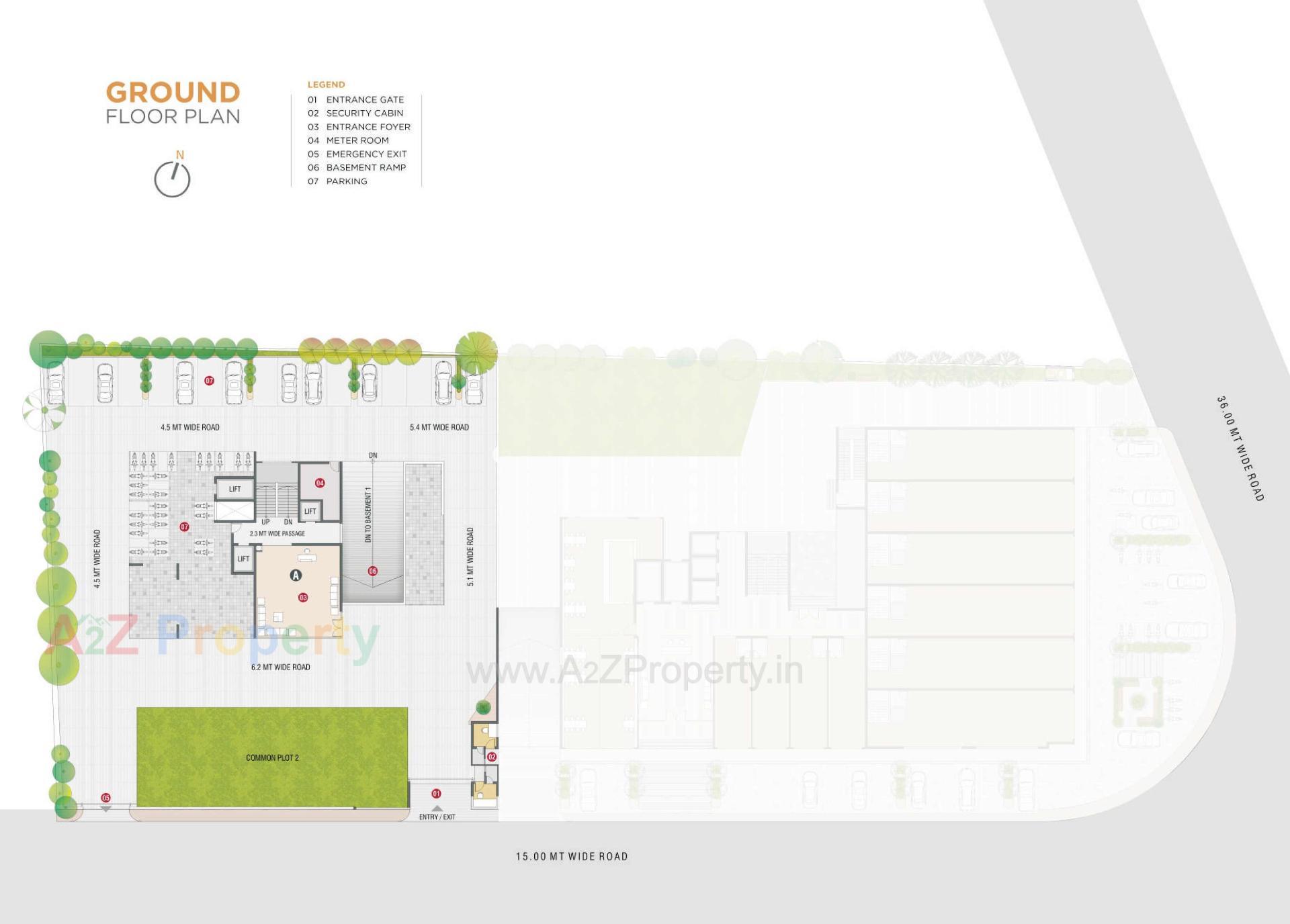 Layout of real estate project Shreepad located at Adajan, Surat, Gujarat