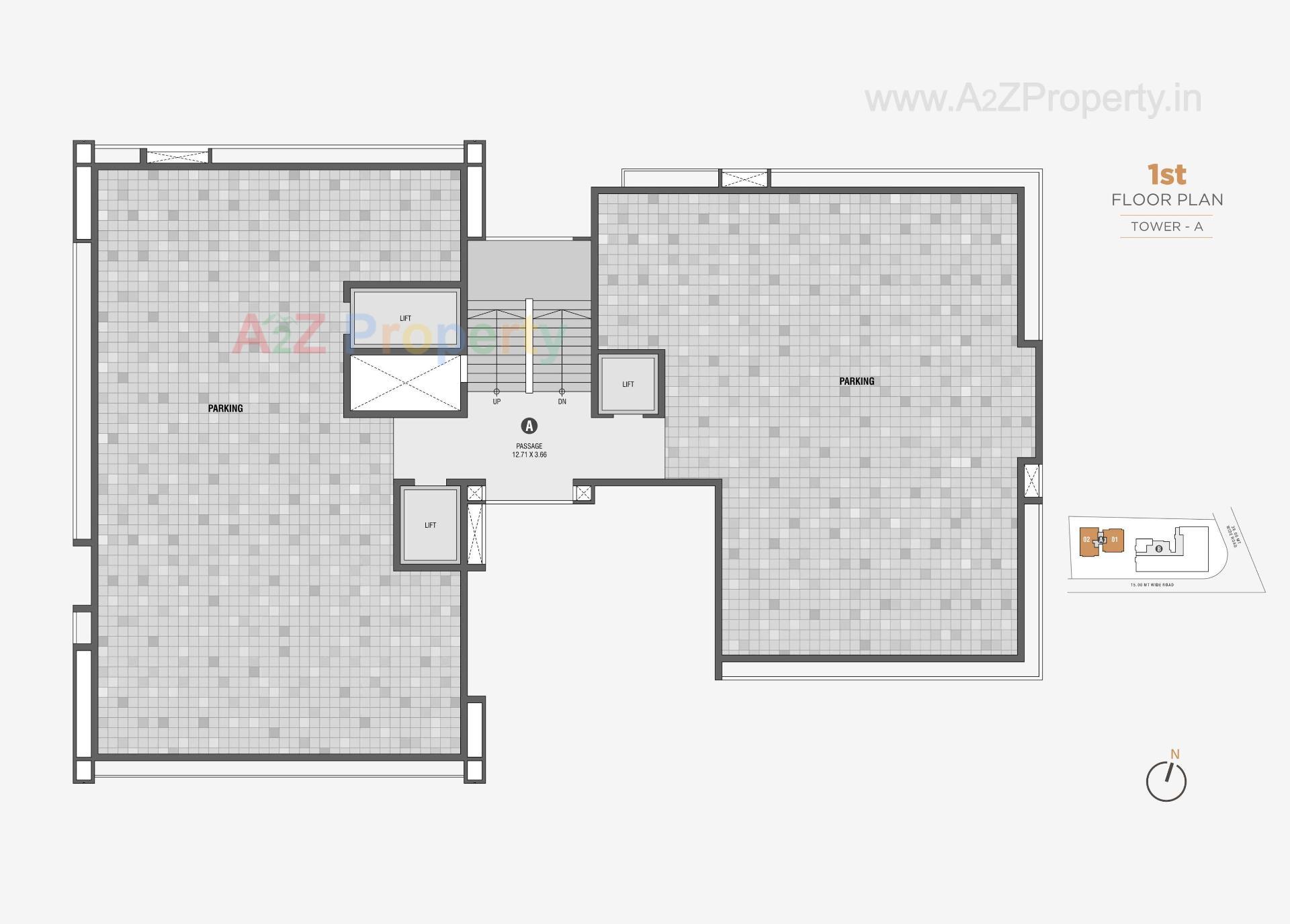 Layout of real estate project Shreepad located at Adajan, Surat, Gujarat