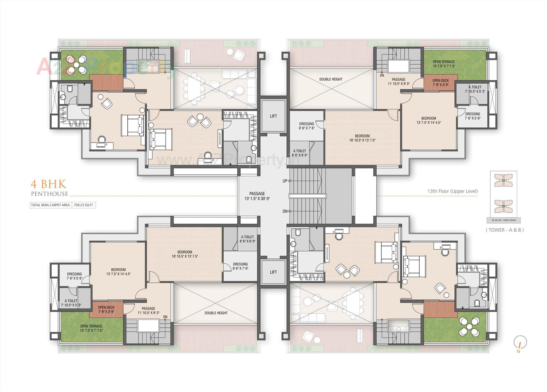 Layout of real estate project Shreepad located at Pal, Surat, Gujarat