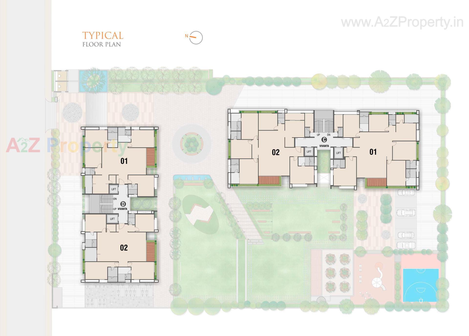 Layout of real estate project Shreepad located at Pal, Surat, Gujarat