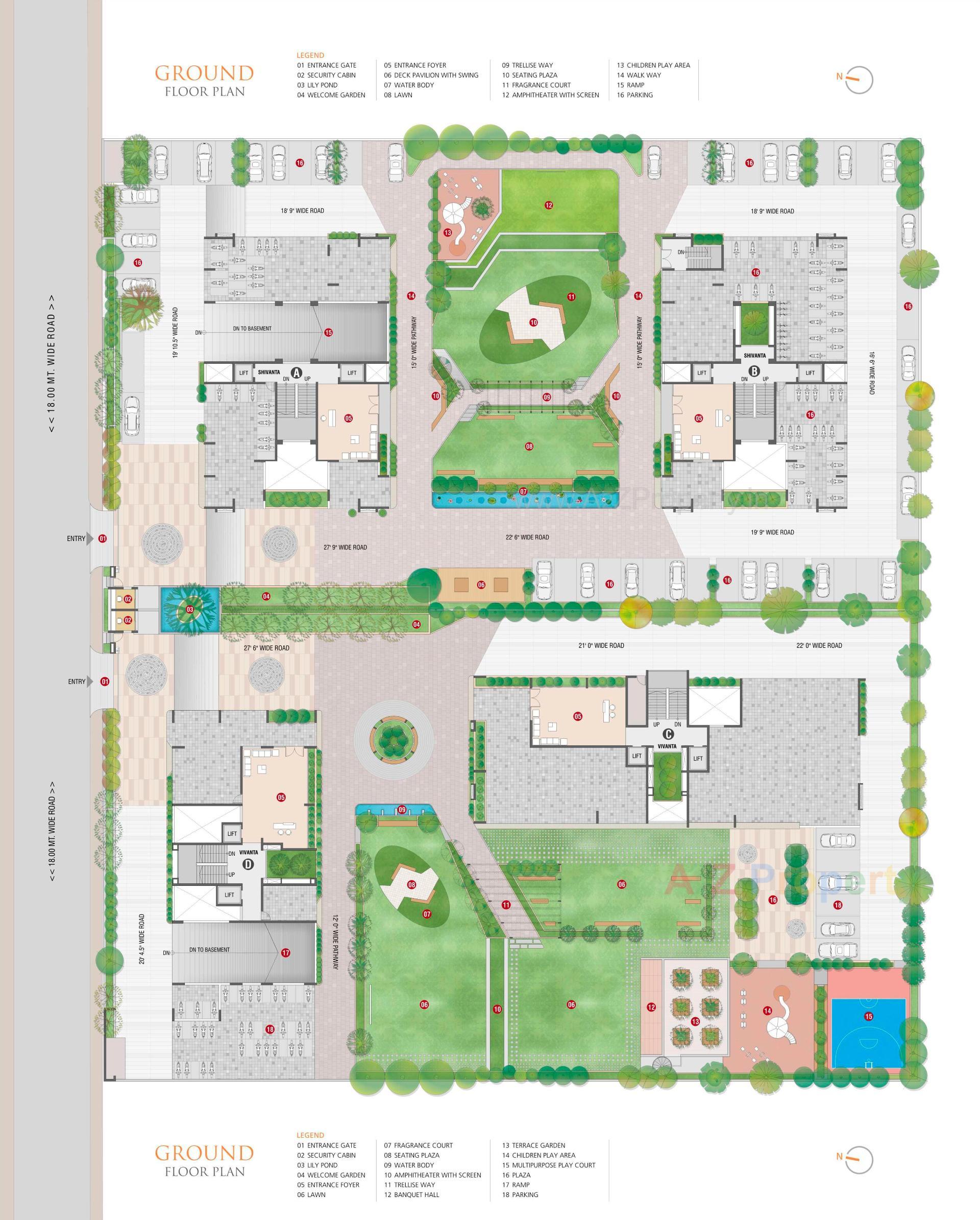 Layout of real estate project Shreepad located at Pal, Surat, Gujarat