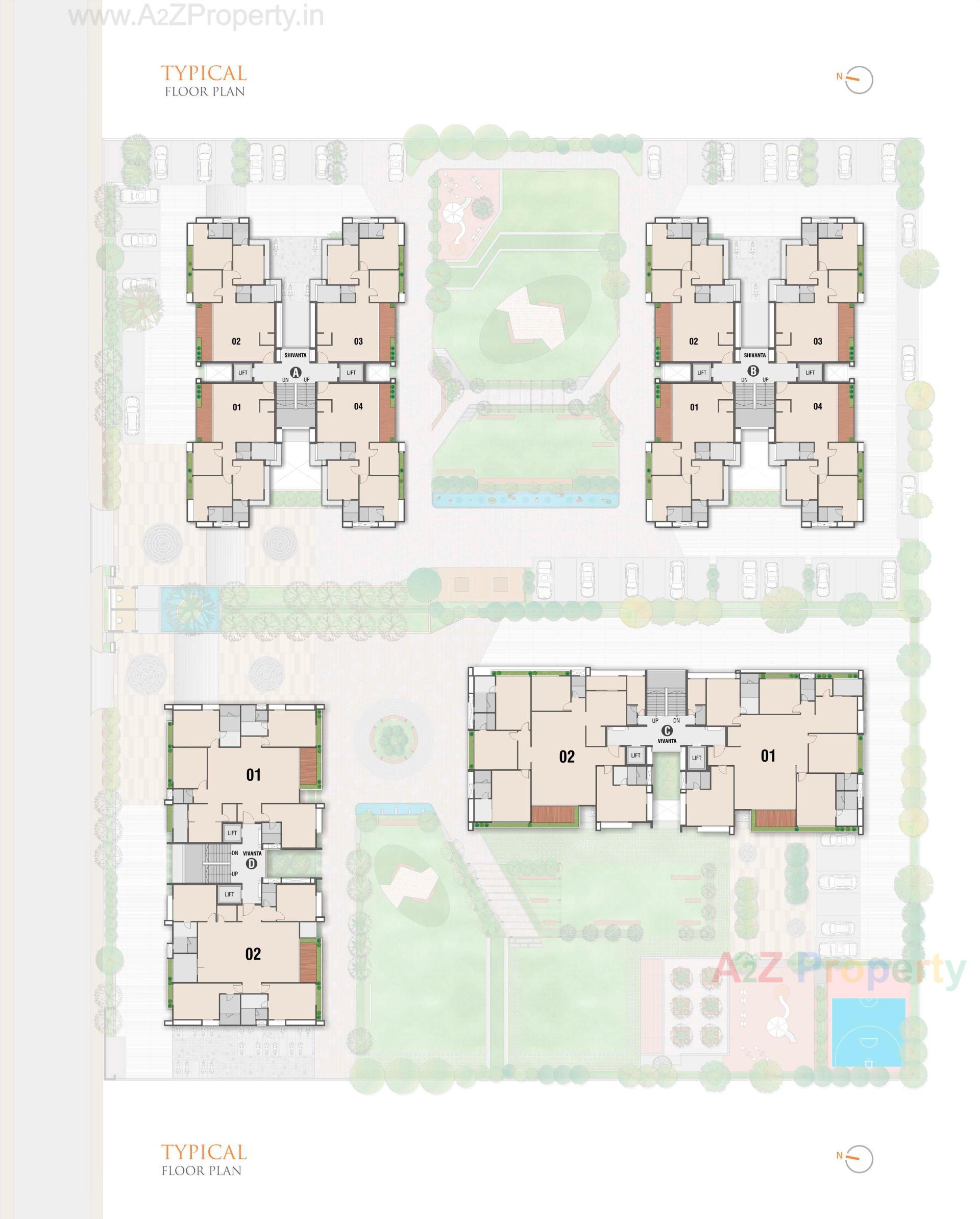 Layout of real estate project Shreepad located at Pal, Surat, Gujarat
