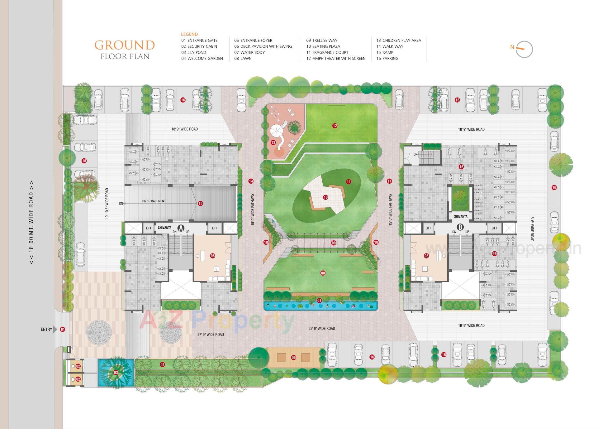 Layout of real estate project Shreepad located at Pal, Surat, Gujarat
