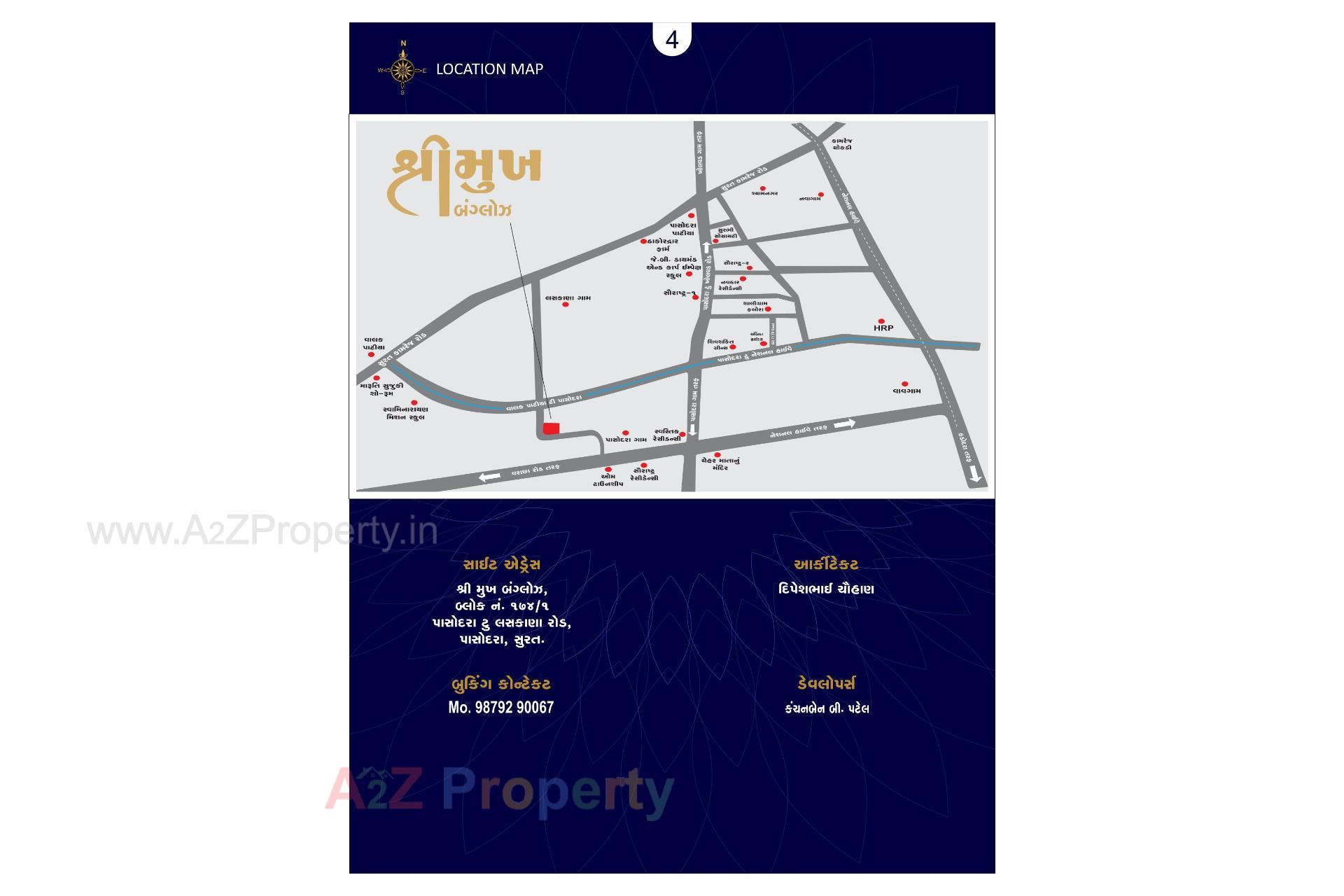  of real estate project Shrimukh Bunglows located at Pasodra, Surat, Gujarat