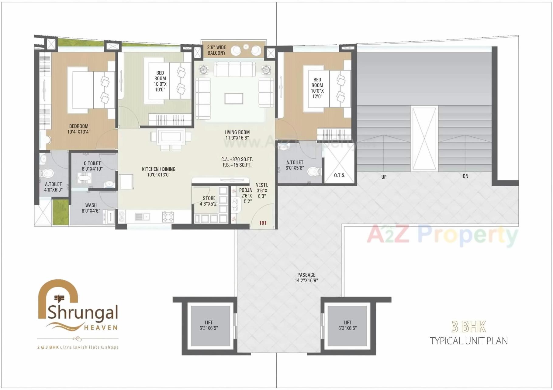 Layout of real estate project Shrungal Heaven located at Surat, Surat, Gujarat
