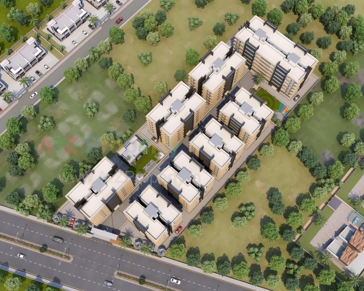 3D Elevation of real estate project Shrungal Homes located at Surat, Surat, Gujarat