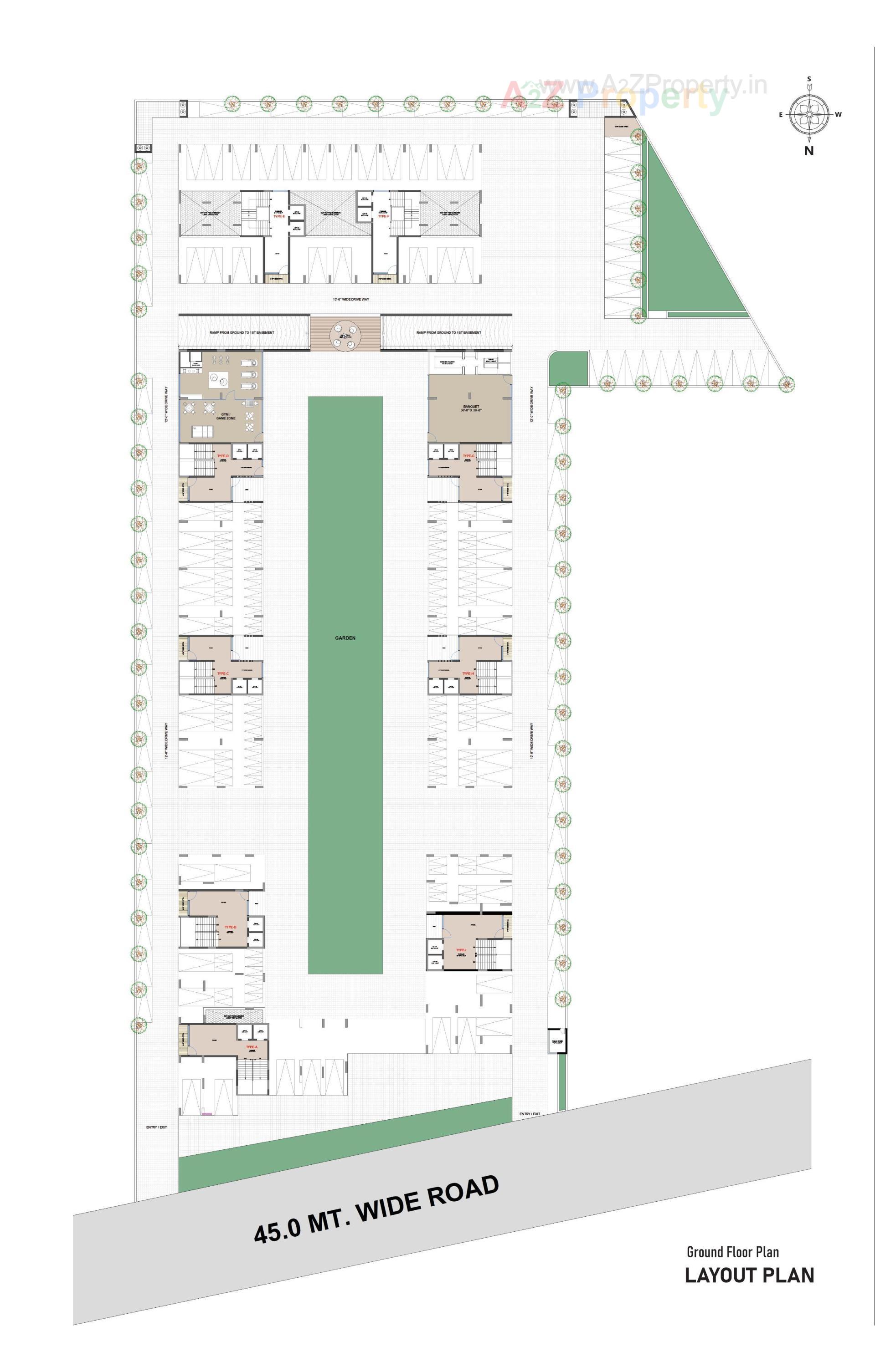 Layout of real estate project Shrungal Palace located at Surat, Surat, Gujarat