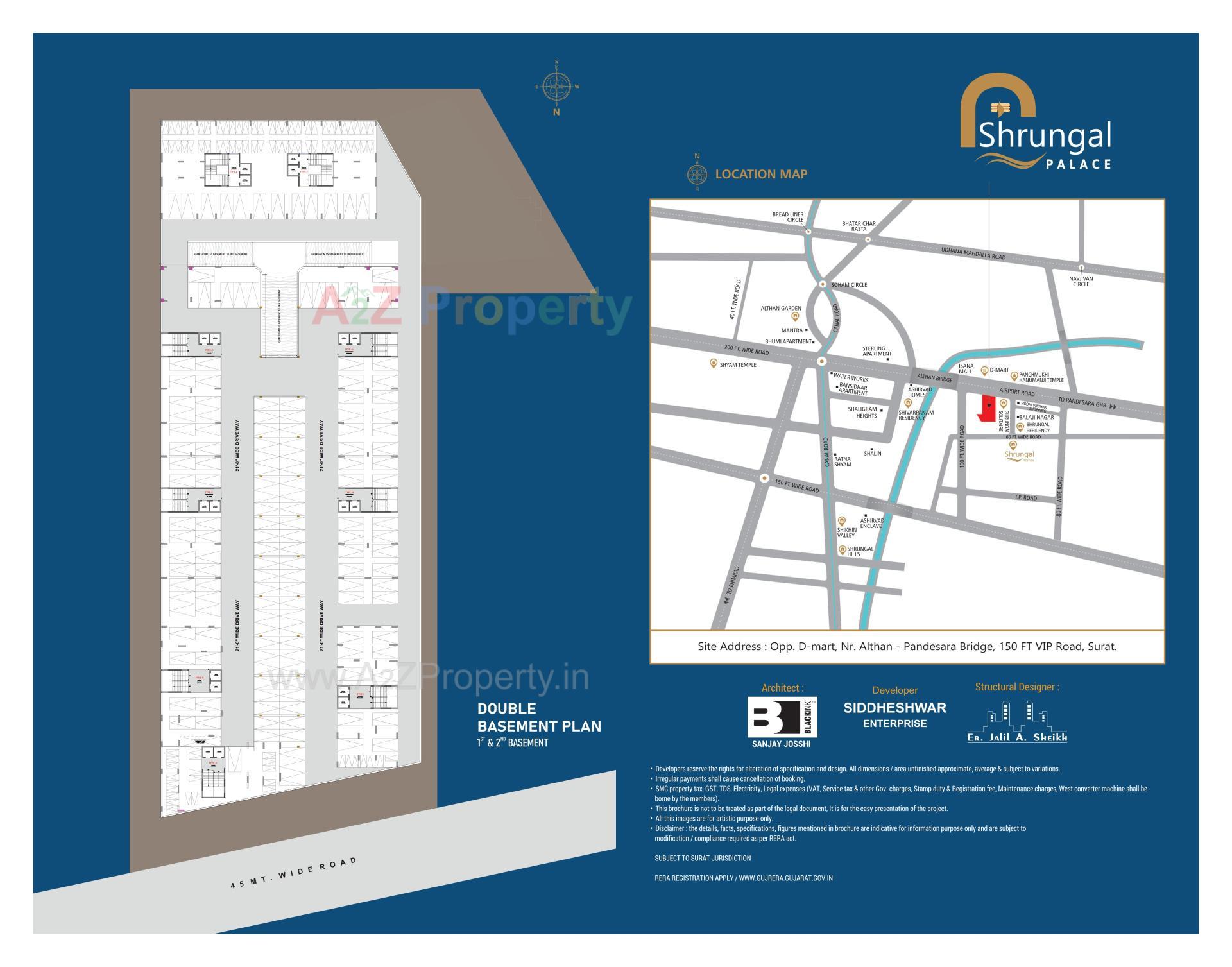 Layout of real estate project Shrungal Palace located at Surat, Surat, Gujarat