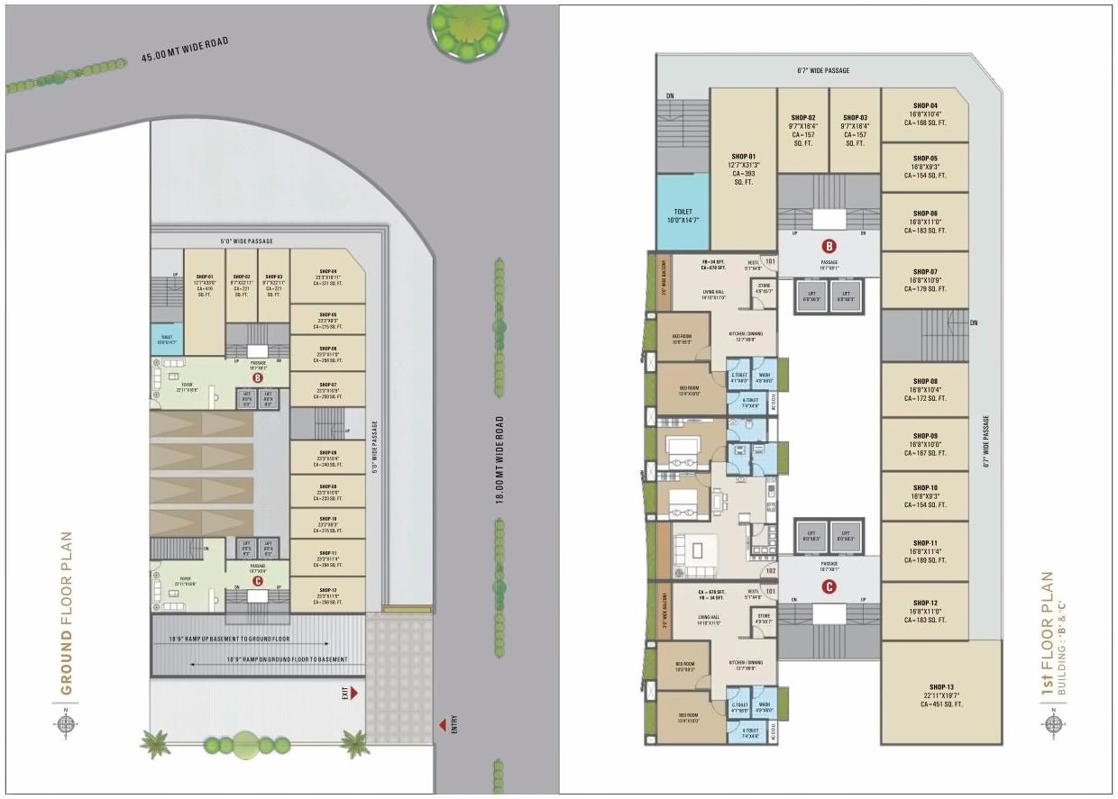 Layout of real estate project Shrungal Solitaire located at Bamroli, Surat, Gujarat