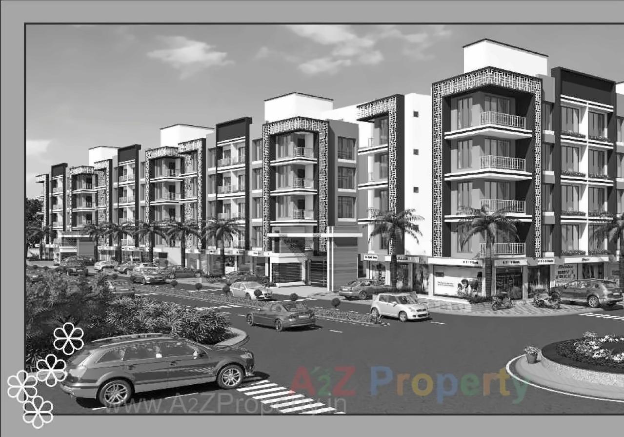 3D Elevation of real estate project Shubham Avenue located at Varachha, Surat, Gujarat