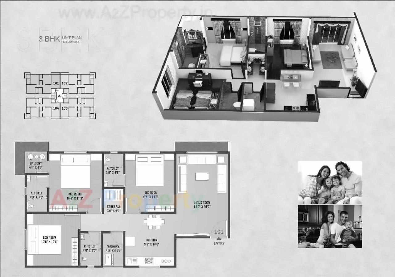 Layout of real estate project Shubham Avenue located at Varachha, Surat, Gujarat