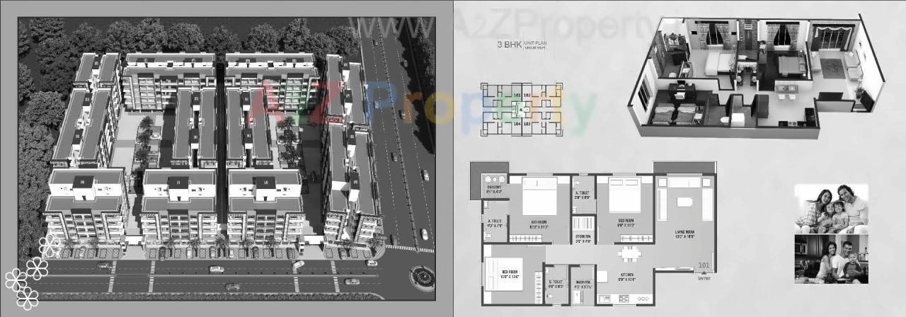 Layout of real estate project Shubham Avenue located at Varachha, Surat, Gujarat
