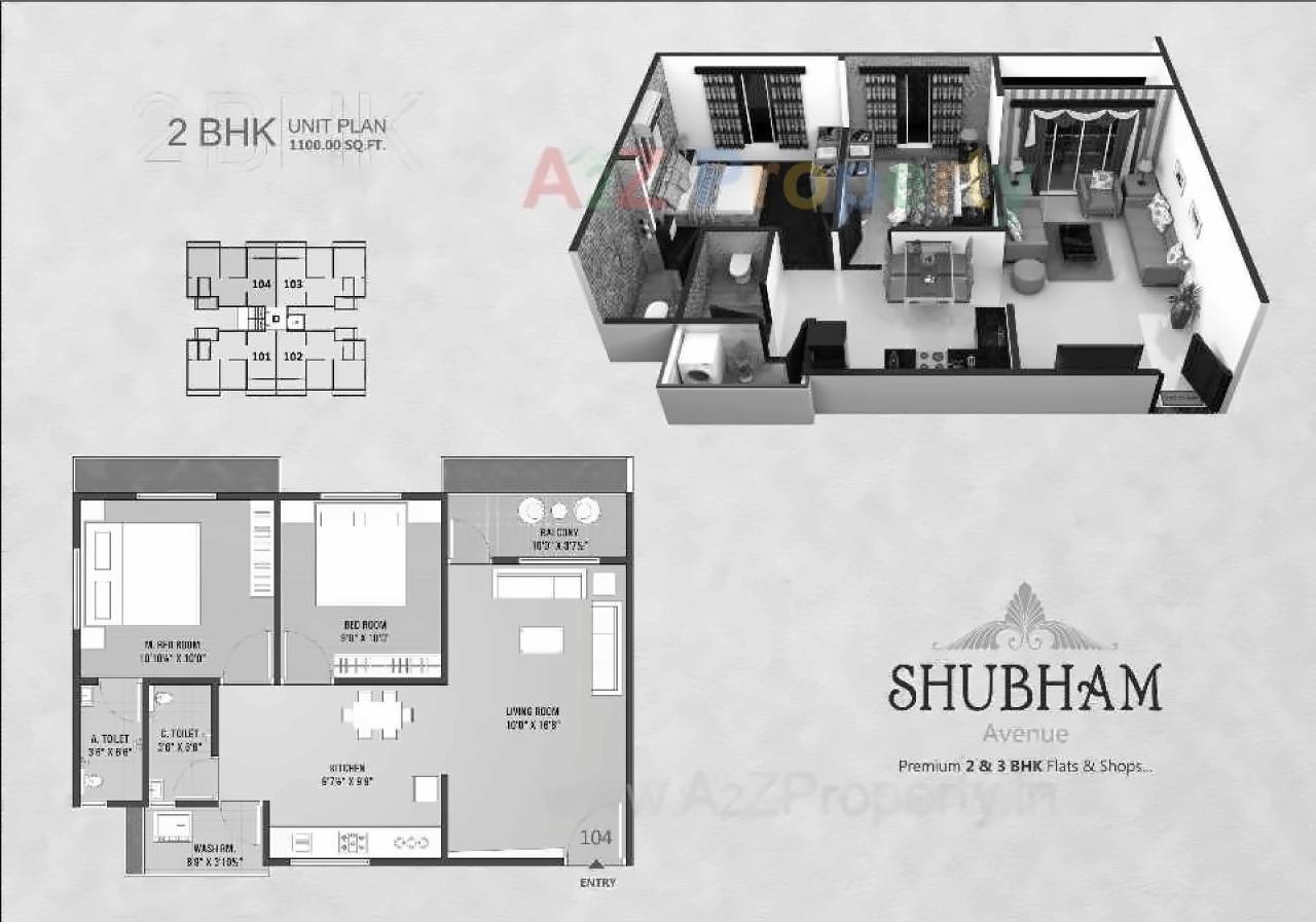 Layout of real estate project Shubham Avenue located at Varachha, Surat, Gujarat