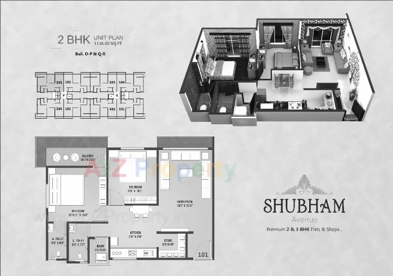 Layout of real estate project Shubham Avenue located at Varachha, Surat, Gujarat