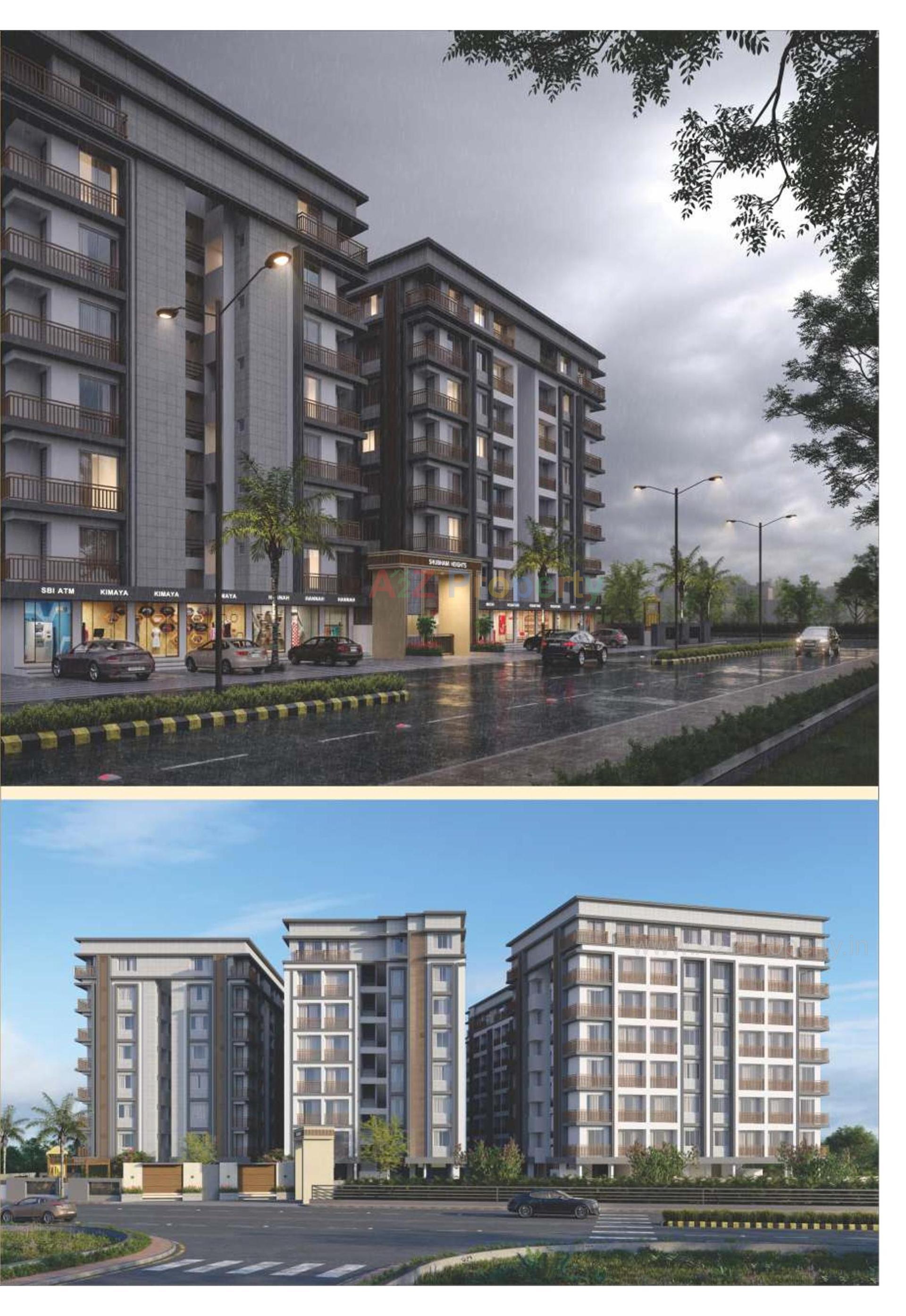 3D Elevation of real estate project Shubham Heights located at Dakhanvada, Surat, Gujarat