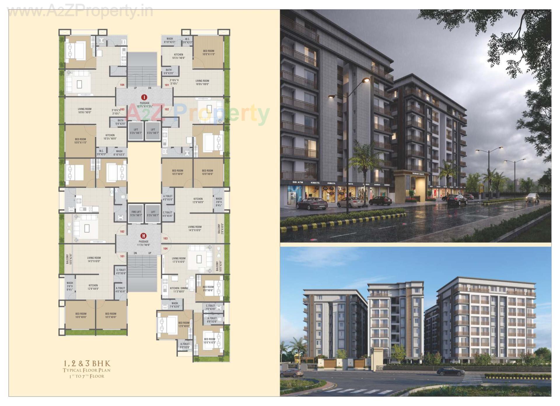 Layout of real estate project Shubham Heights located at Dakhanvada, Surat, Gujarat
