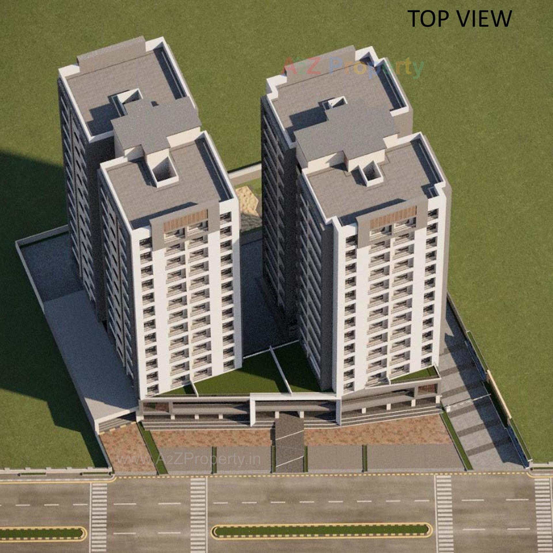 3D Elevation of real estate project Shubham Heights located at Surat, Surat, Gujarat
