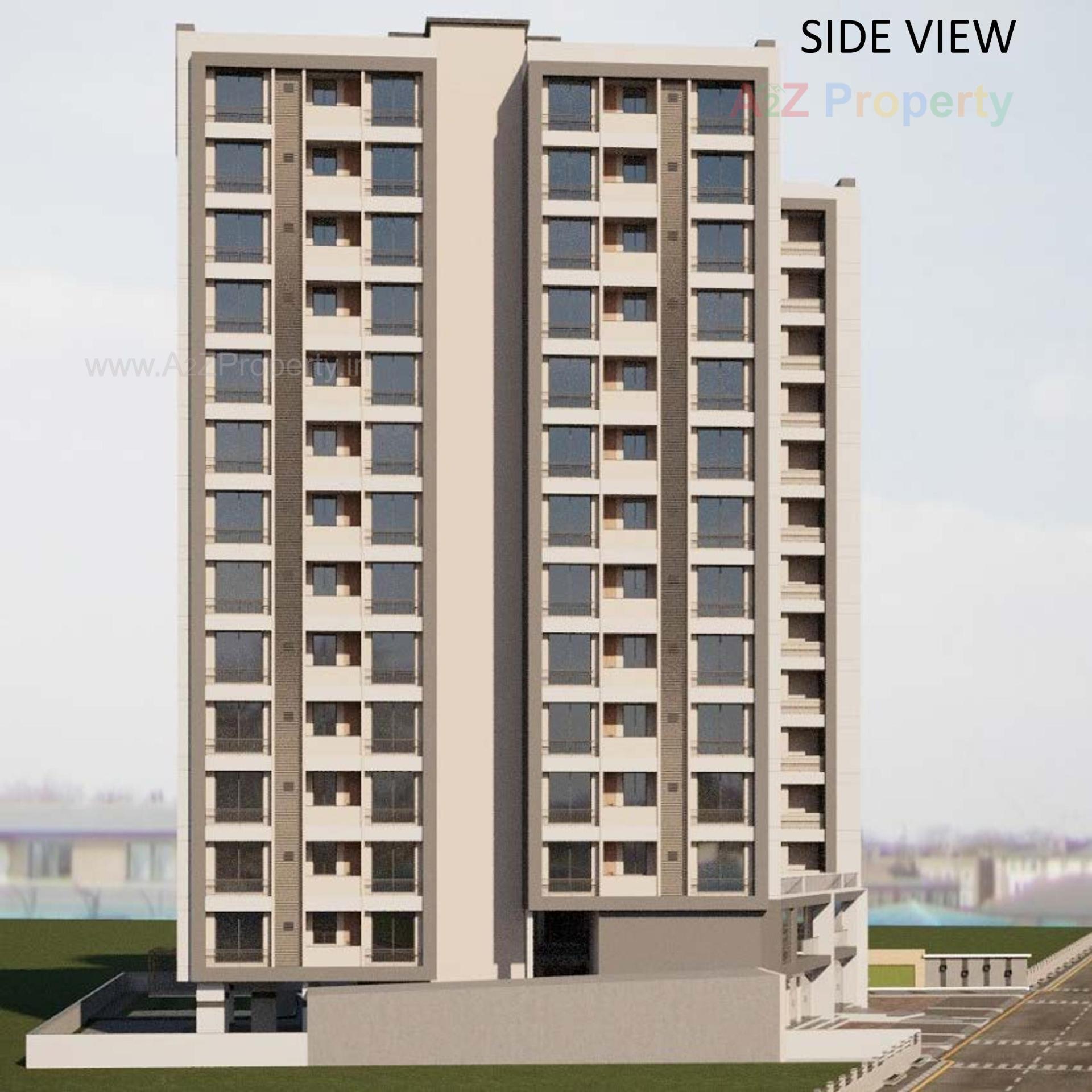 3D Elevation of real estate project Shubham Heights located at Surat, Surat, Gujarat