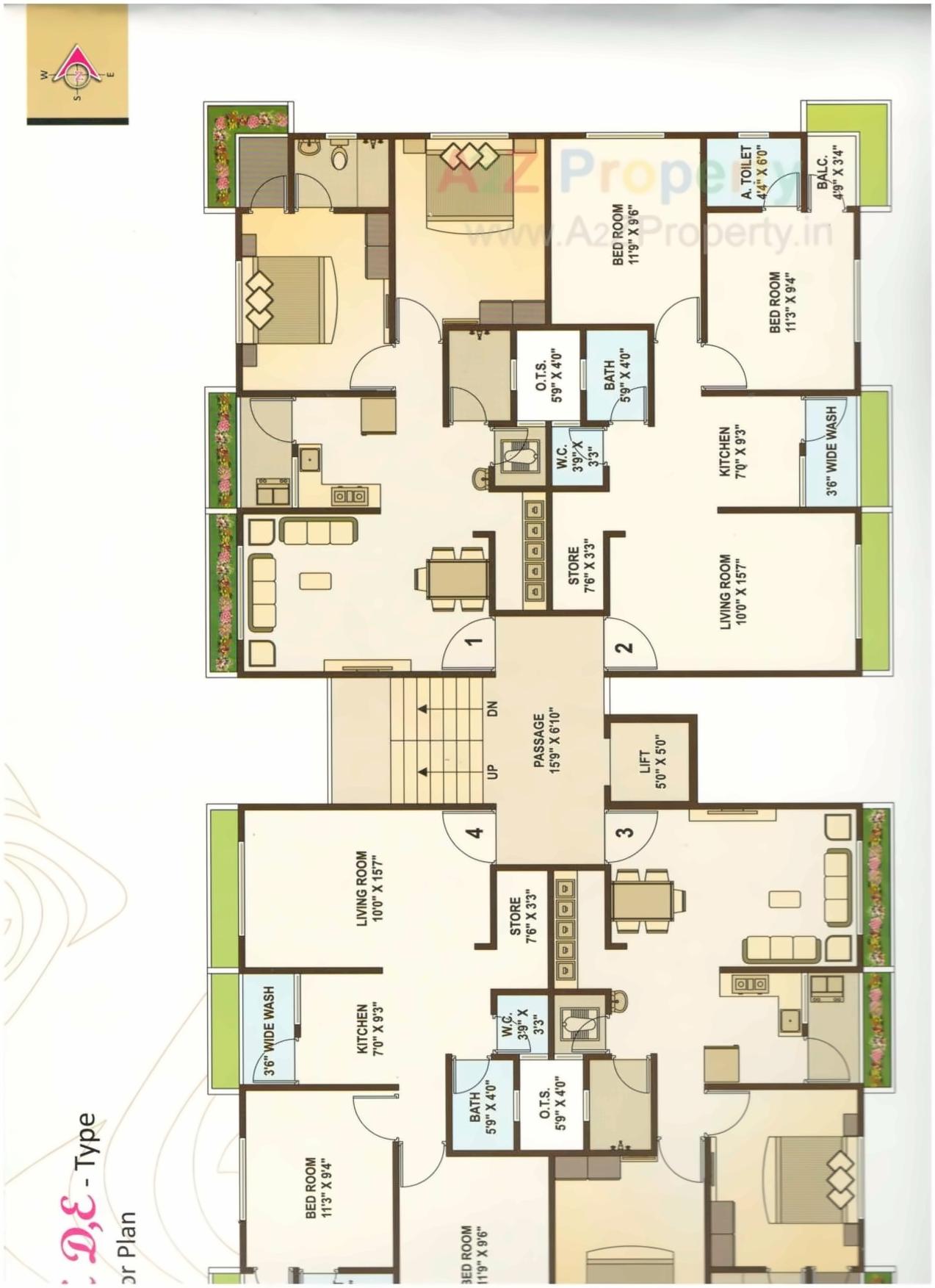 Layout of real estate project Shubham Residency located at Parvat, Surat, Gujarat