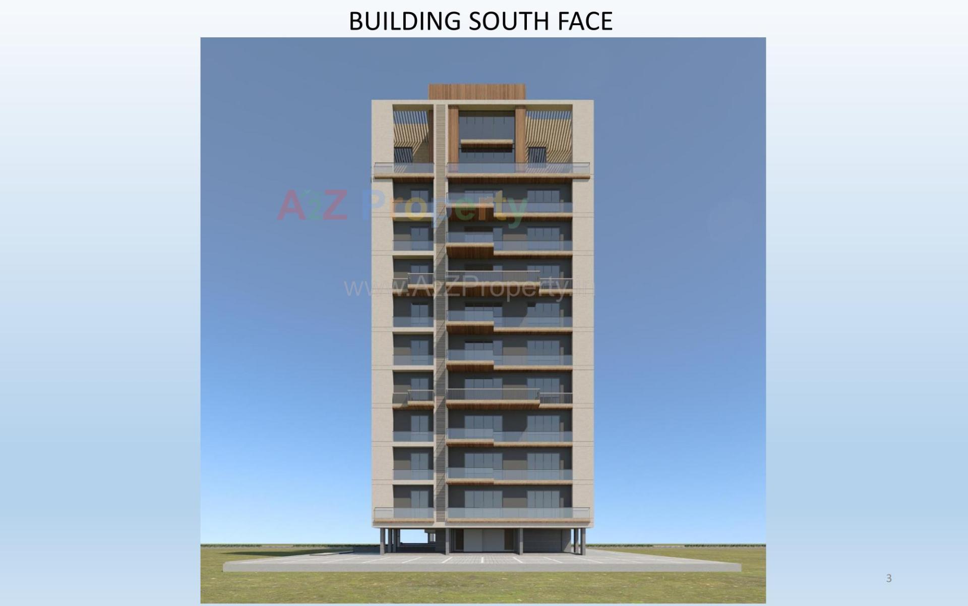 3D Elevation of real estate project Shubham Sky located at Pal, Surat, Gujarat