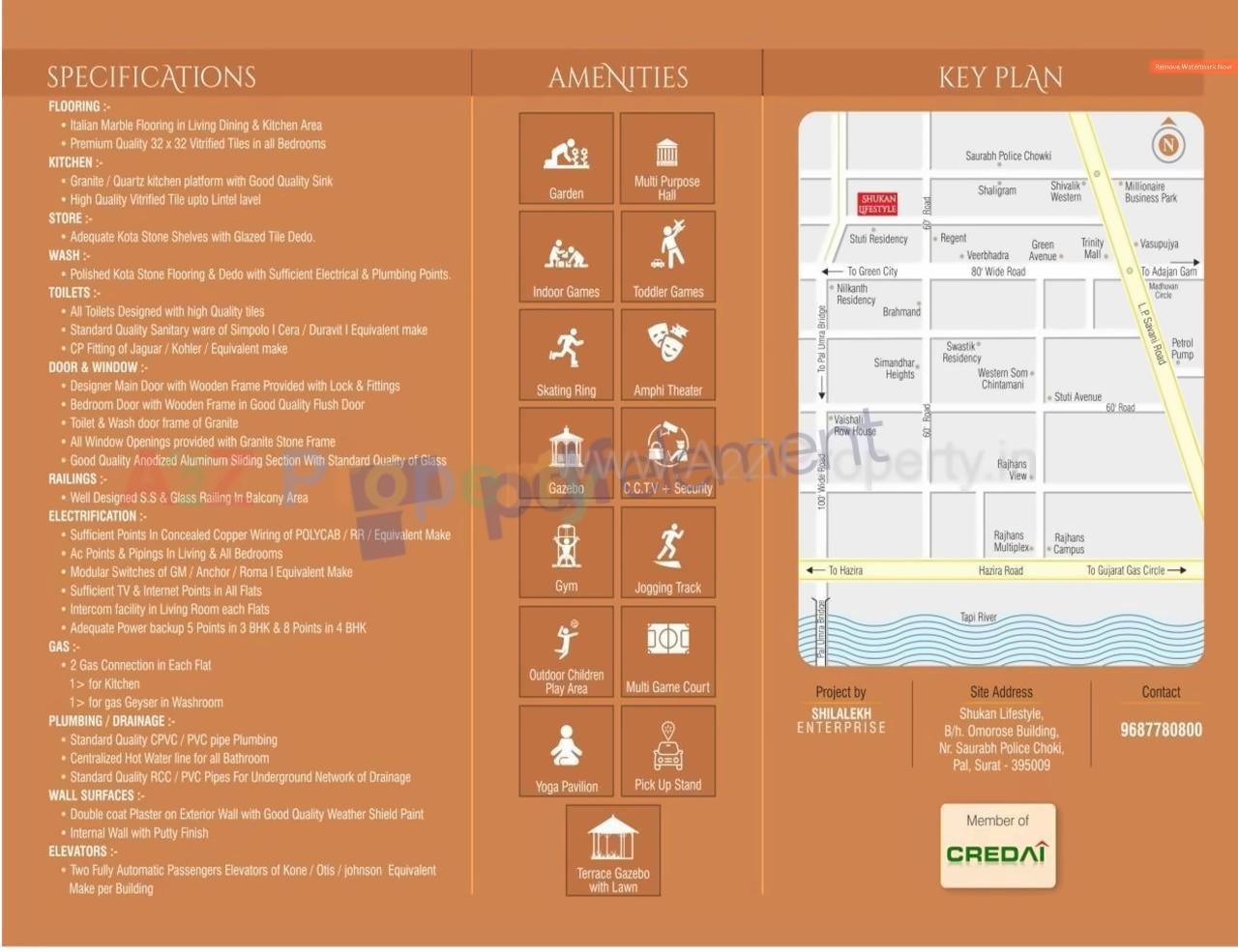 of real estate project Shukan Lifestyle located at Pal, Surat, Gujarat