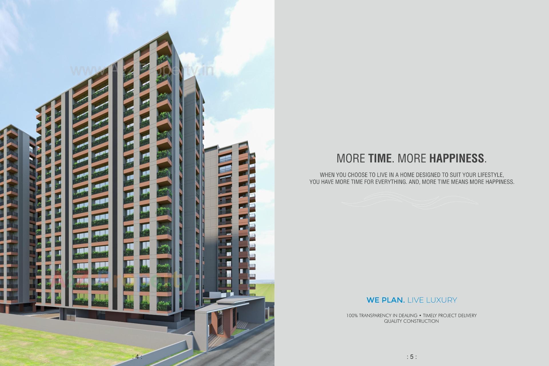 3D Elevation of real estate project Shukan River located at Variyav, Surat, Gujarat