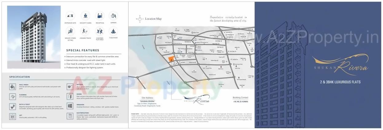  of real estate project Shukan Rivera located at Singanpore, Surat, Gujarat