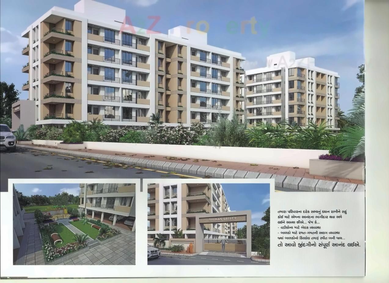 3D Elevation of real estate project Shukan Valley located at Kosad, Surat, Gujarat