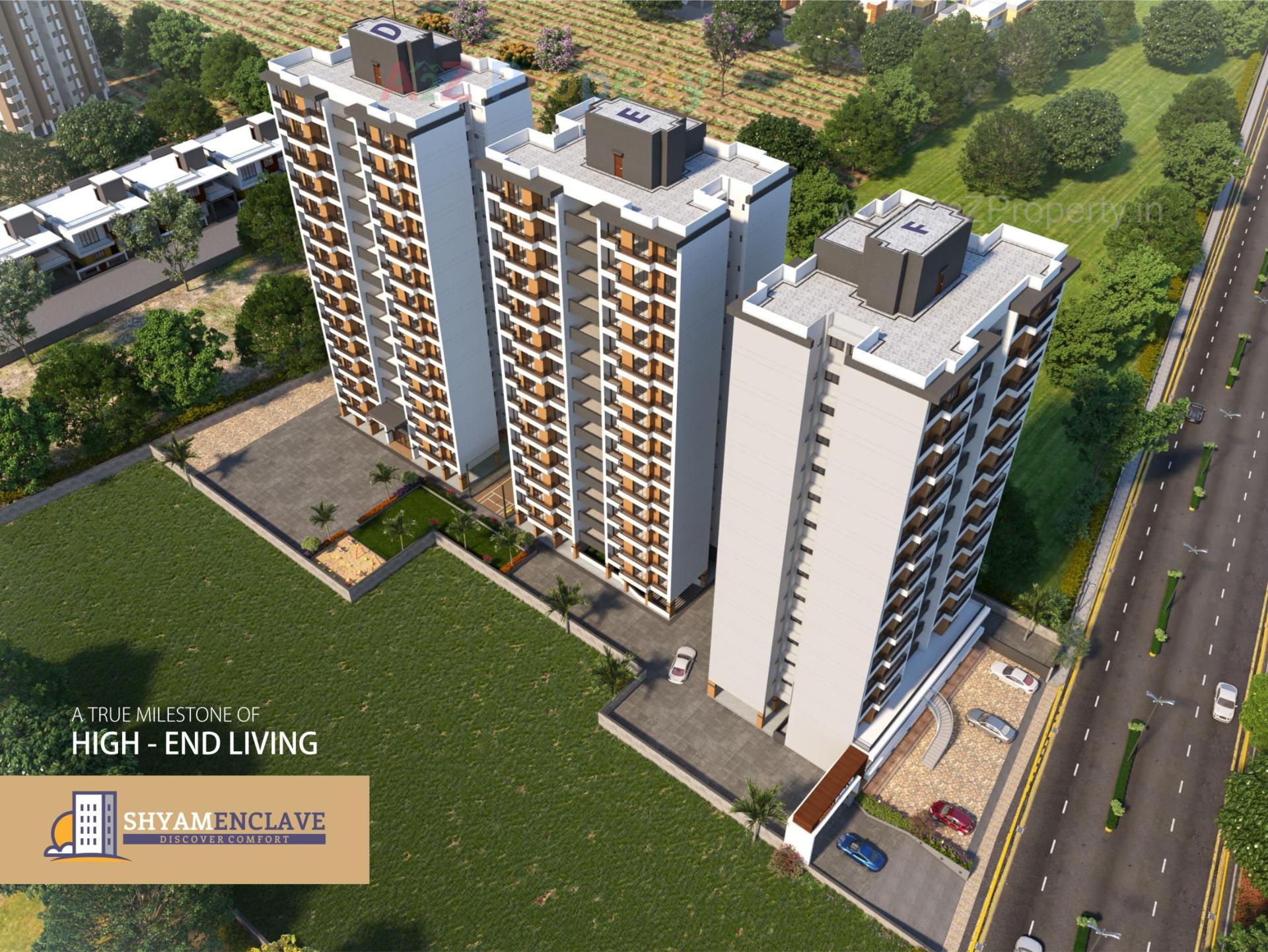 3D Elevation of real estate project Shyam Enclave  D, E, located at Vankala, Surat, Gujarat